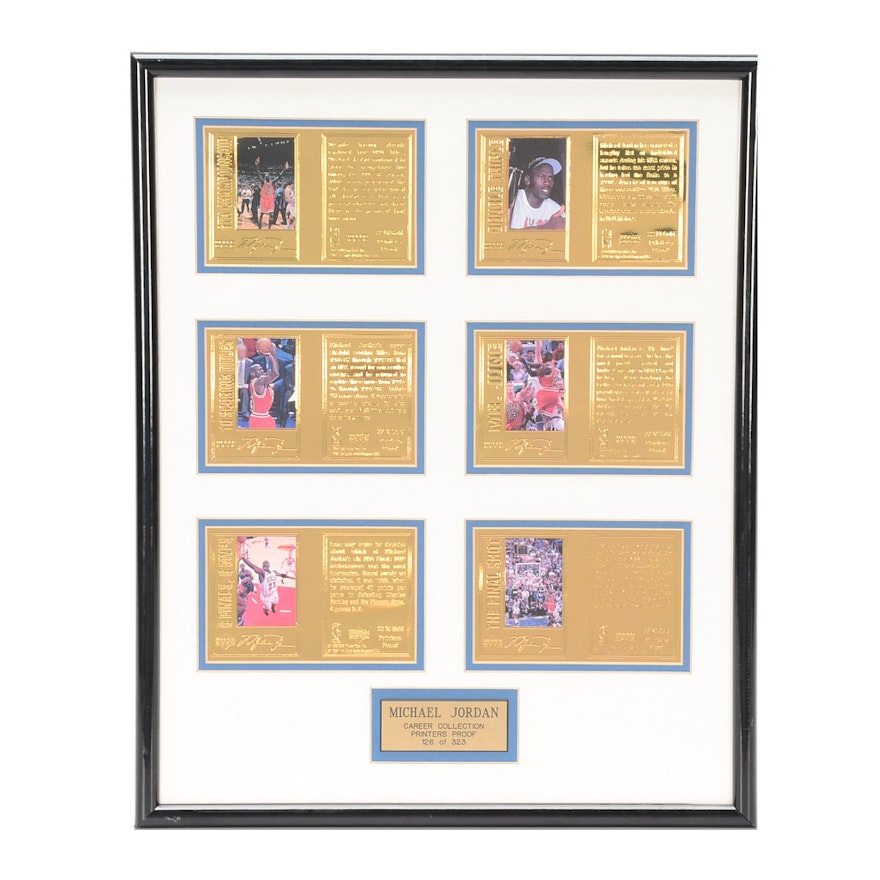 1998 Michael Jordan Upper Deck Printers Proof Framed Card Display 126/323