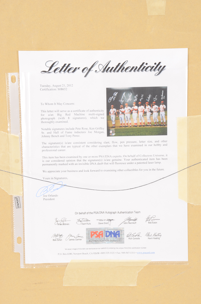 Great Eight (Reds) Signed Photo  COA