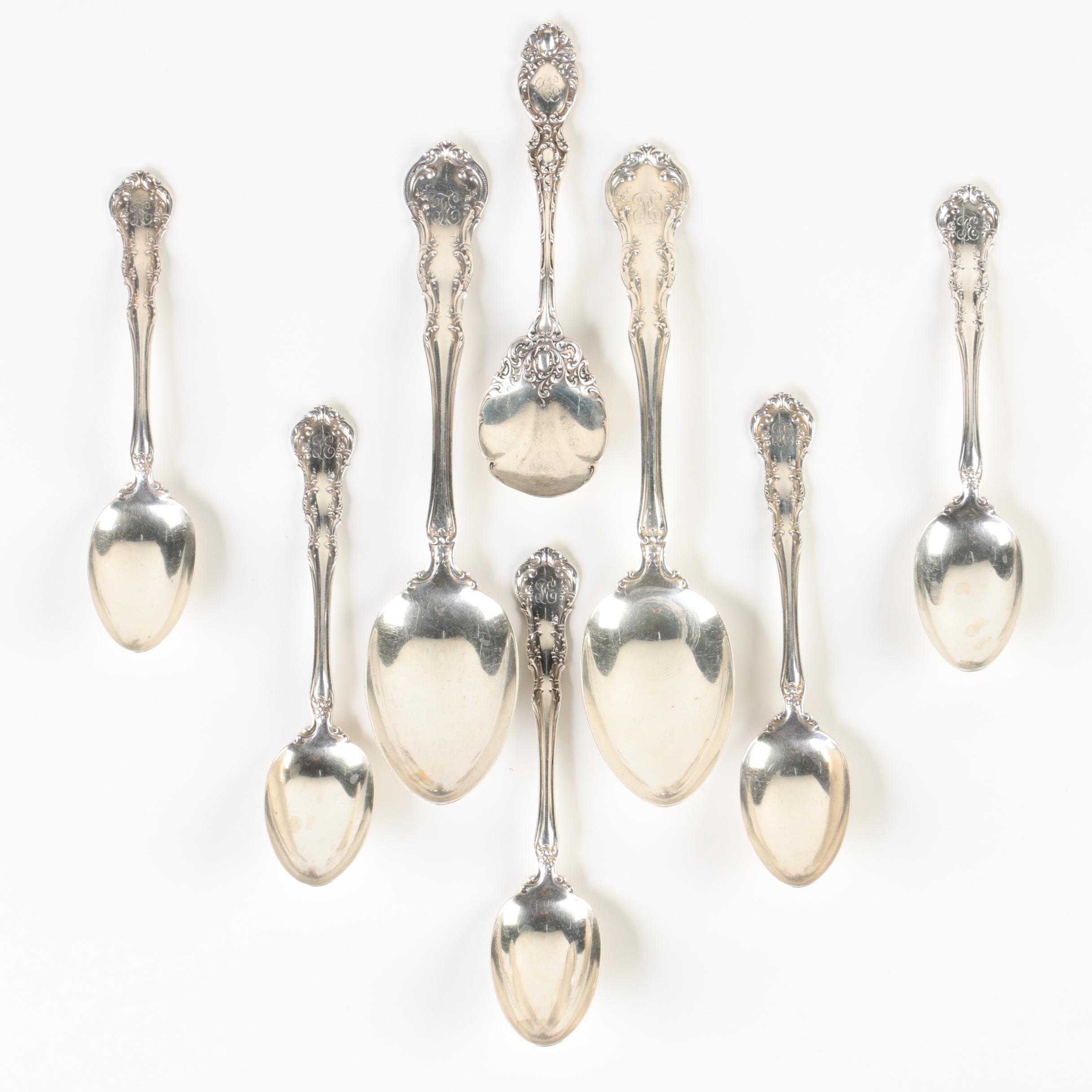 R. Wallace & Sons "Irving" and "Lucerne" Sterling Silver Spoons