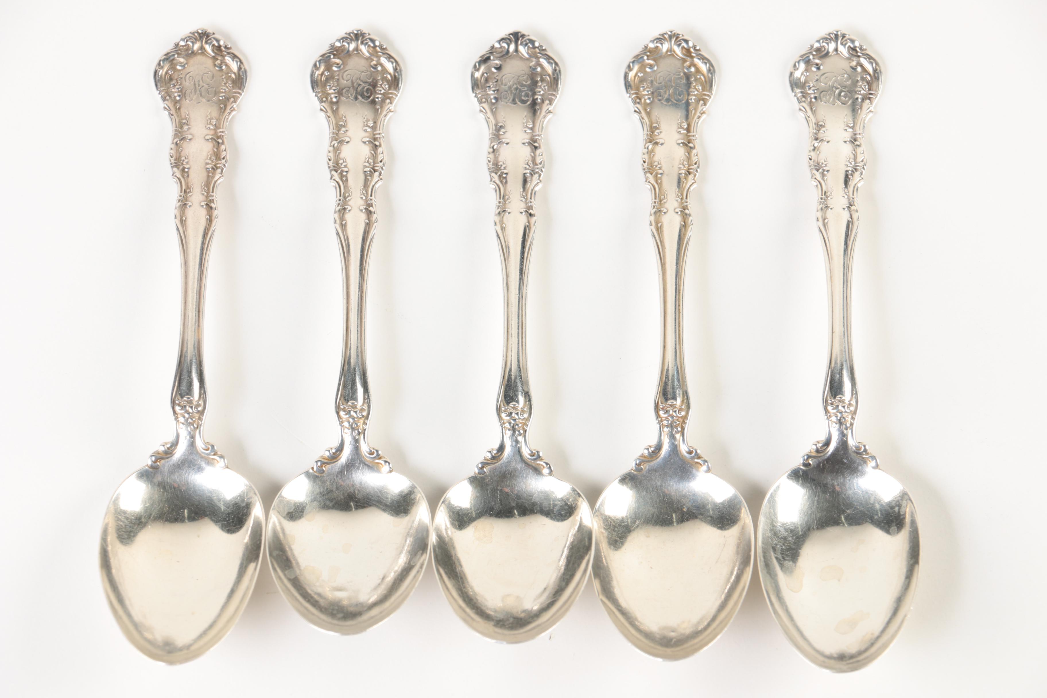 R. Wallace & Sons "Irving" and "Lucerne" Sterling Silver Spoons