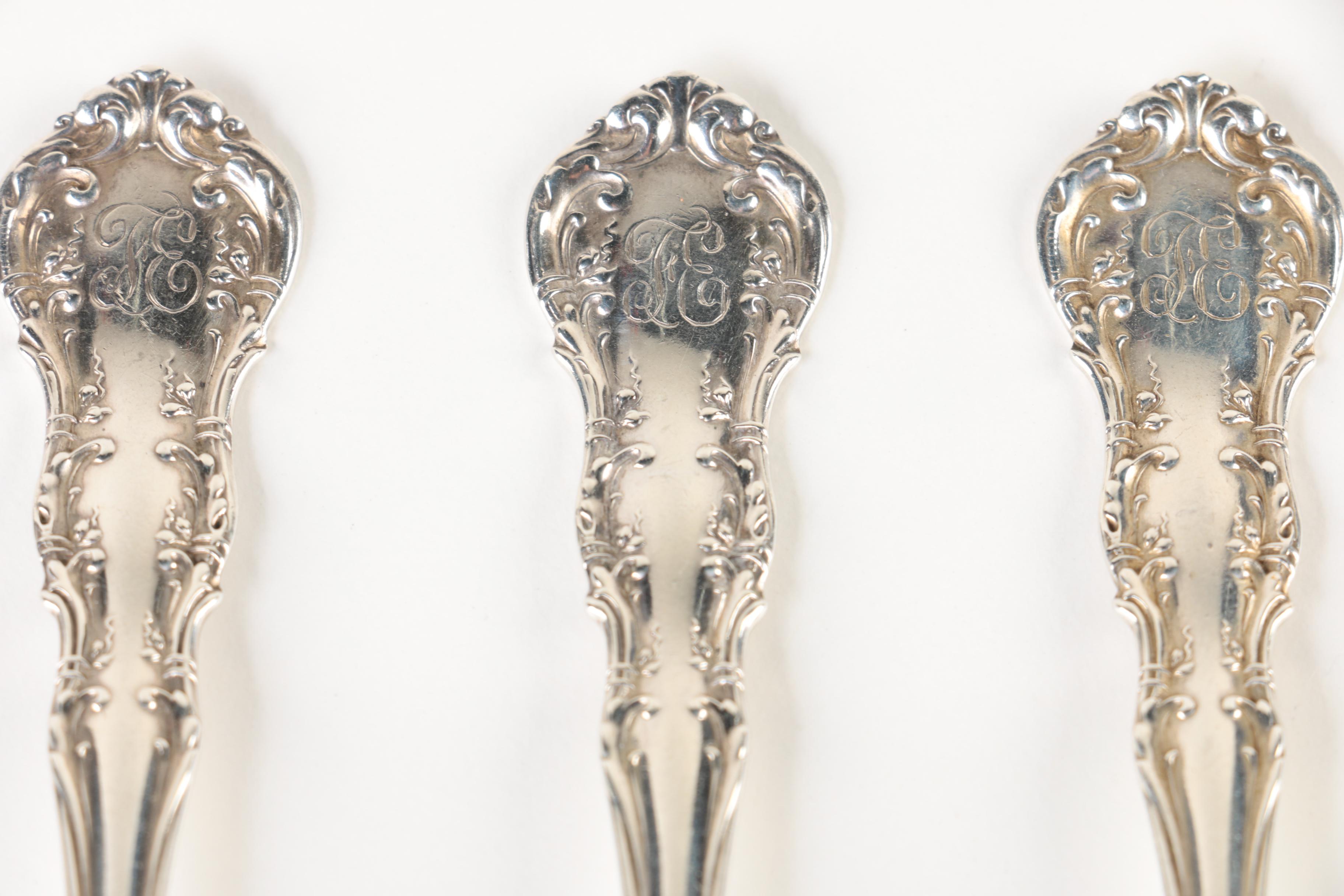 R. Wallace & Sons "Irving" and "Lucerne" Sterling Silver Spoons