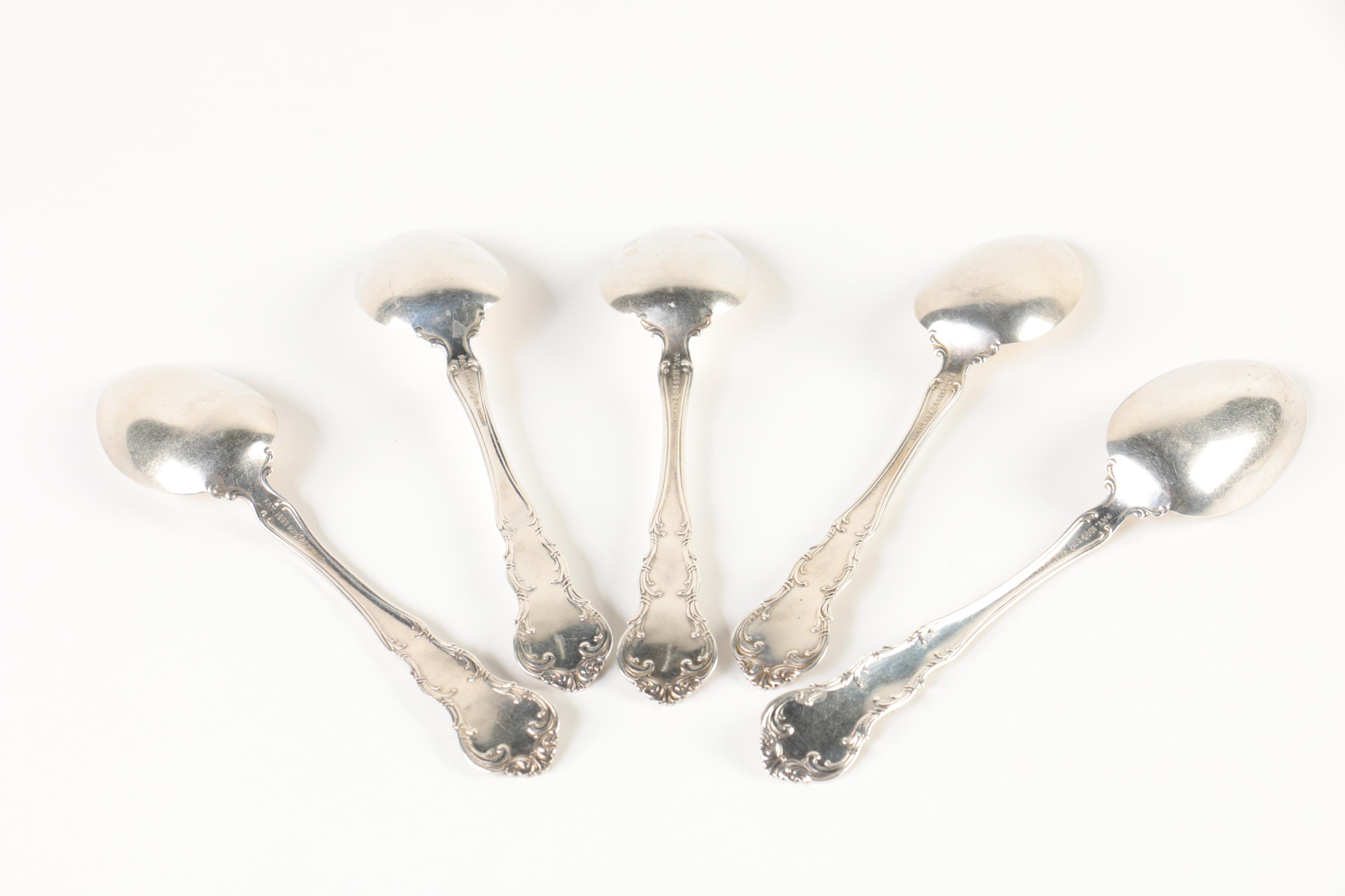 R. Wallace & Sons "Irving" and "Lucerne" Sterling Silver Spoons