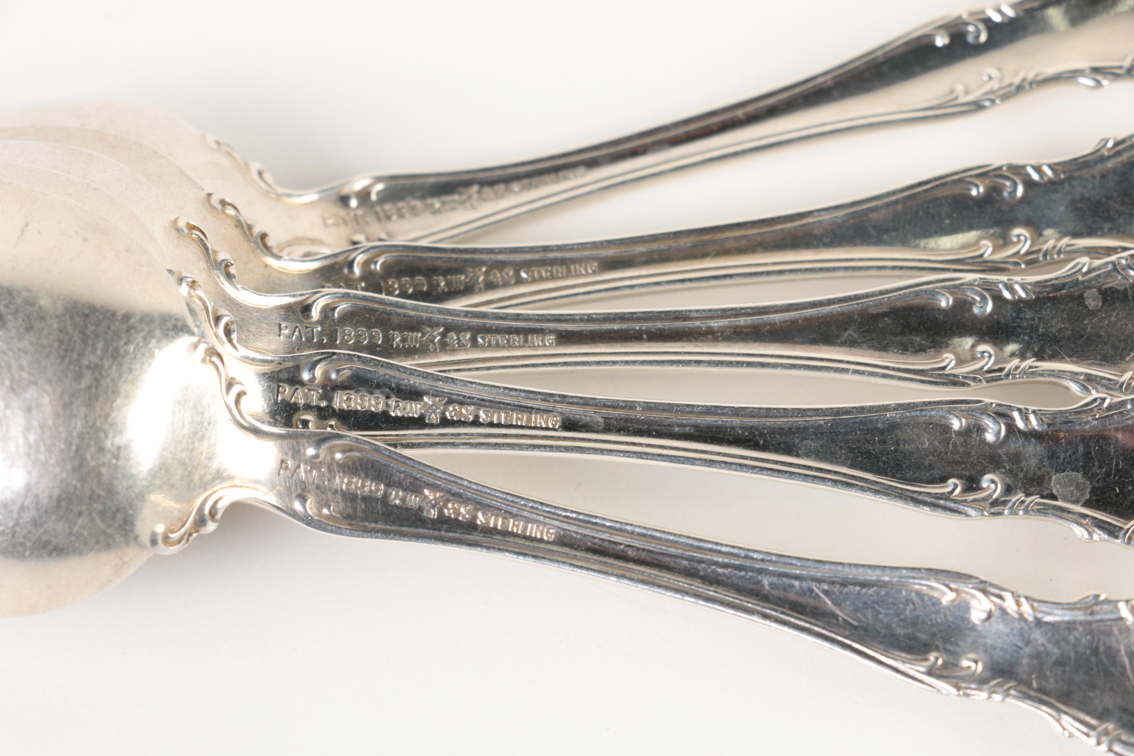 R. Wallace & Sons "Irving" and "Lucerne" Sterling Silver Spoons