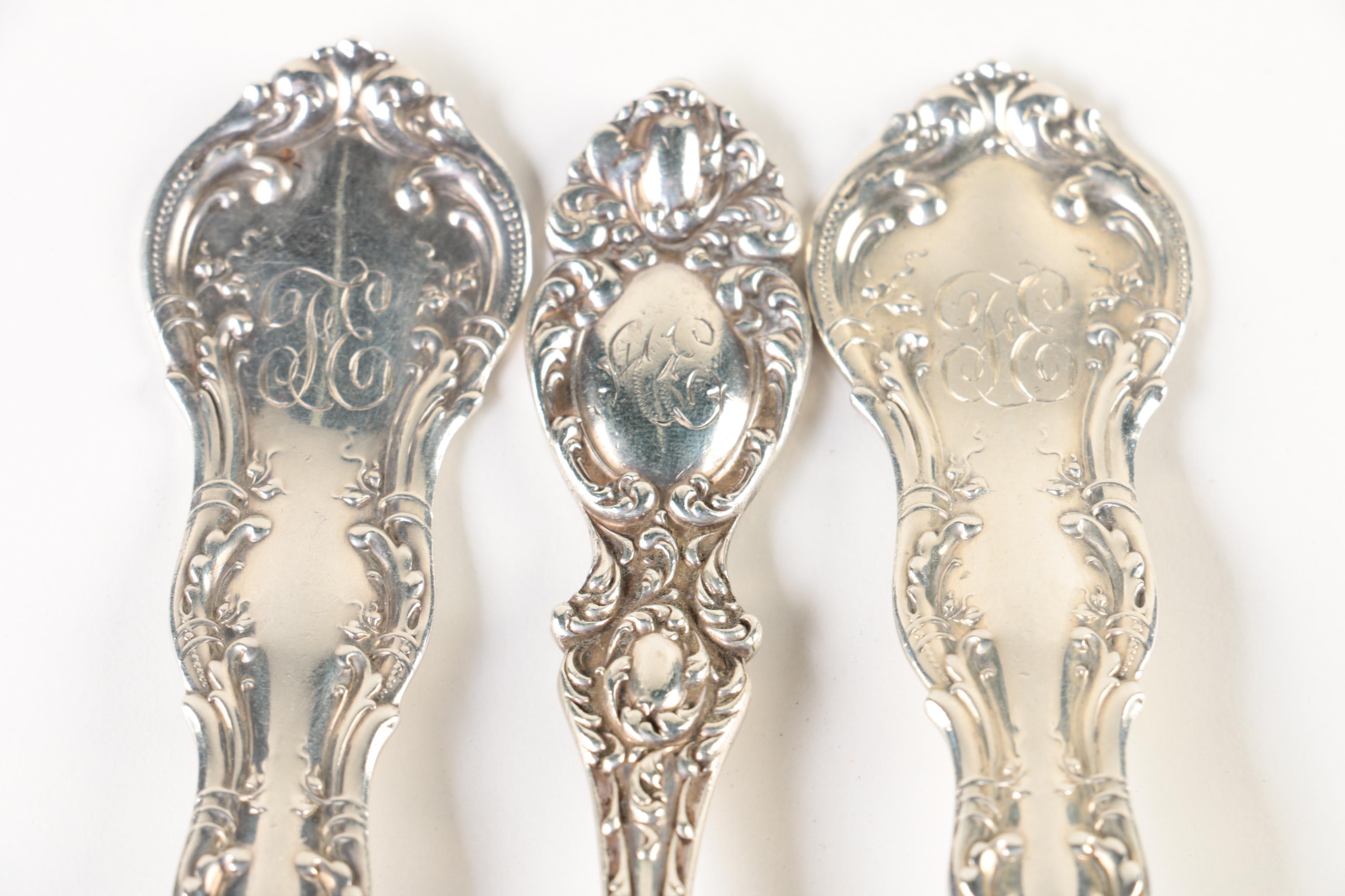 R. Wallace & Sons "Irving" and "Lucerne" Sterling Silver Spoons