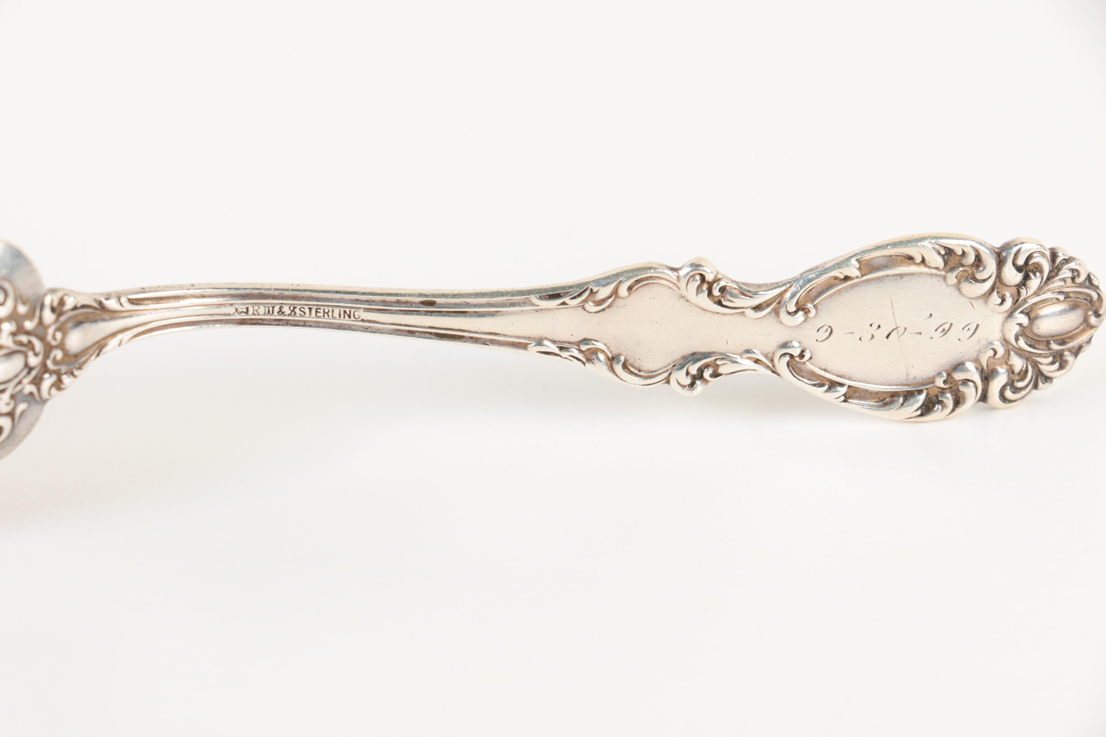 R. Wallace & Sons "Irving" and "Lucerne" Sterling Silver Spoons