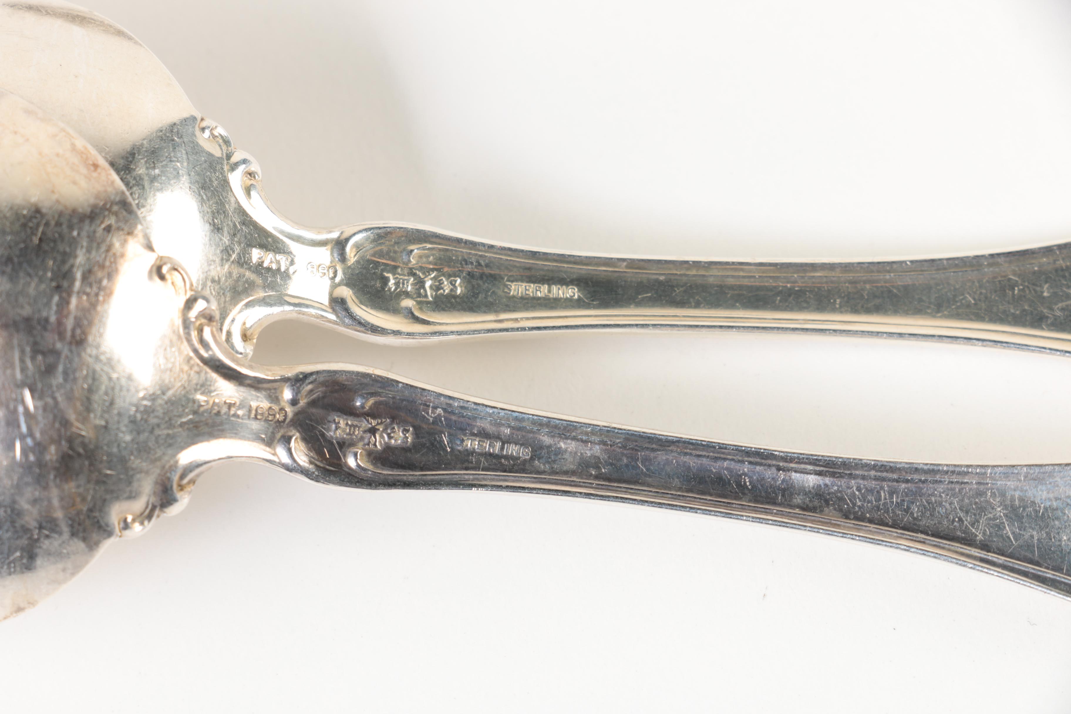 R. Wallace & Sons "Irving" and "Lucerne" Sterling Silver Spoons