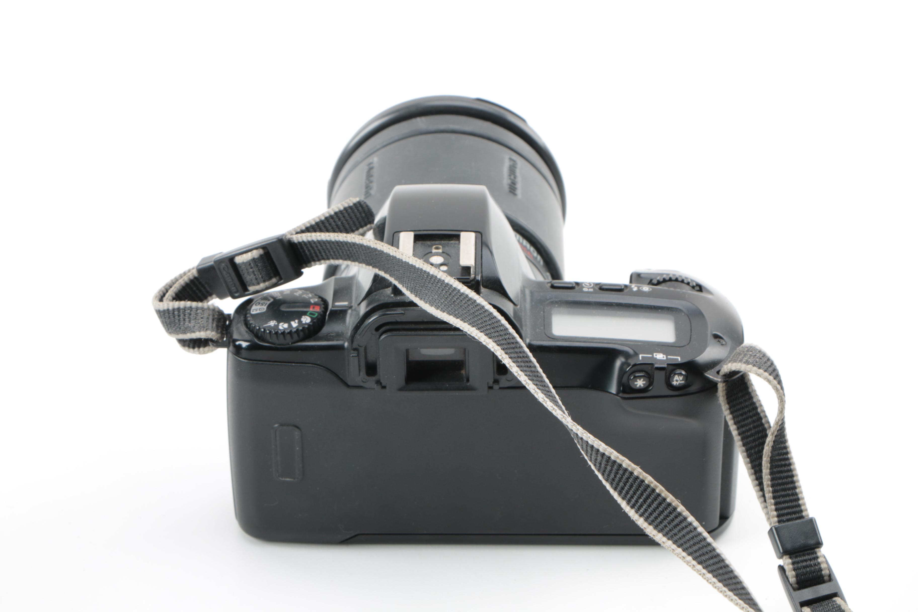 Canon Rebel X and Pentax Spotmatic Camera with Accessories