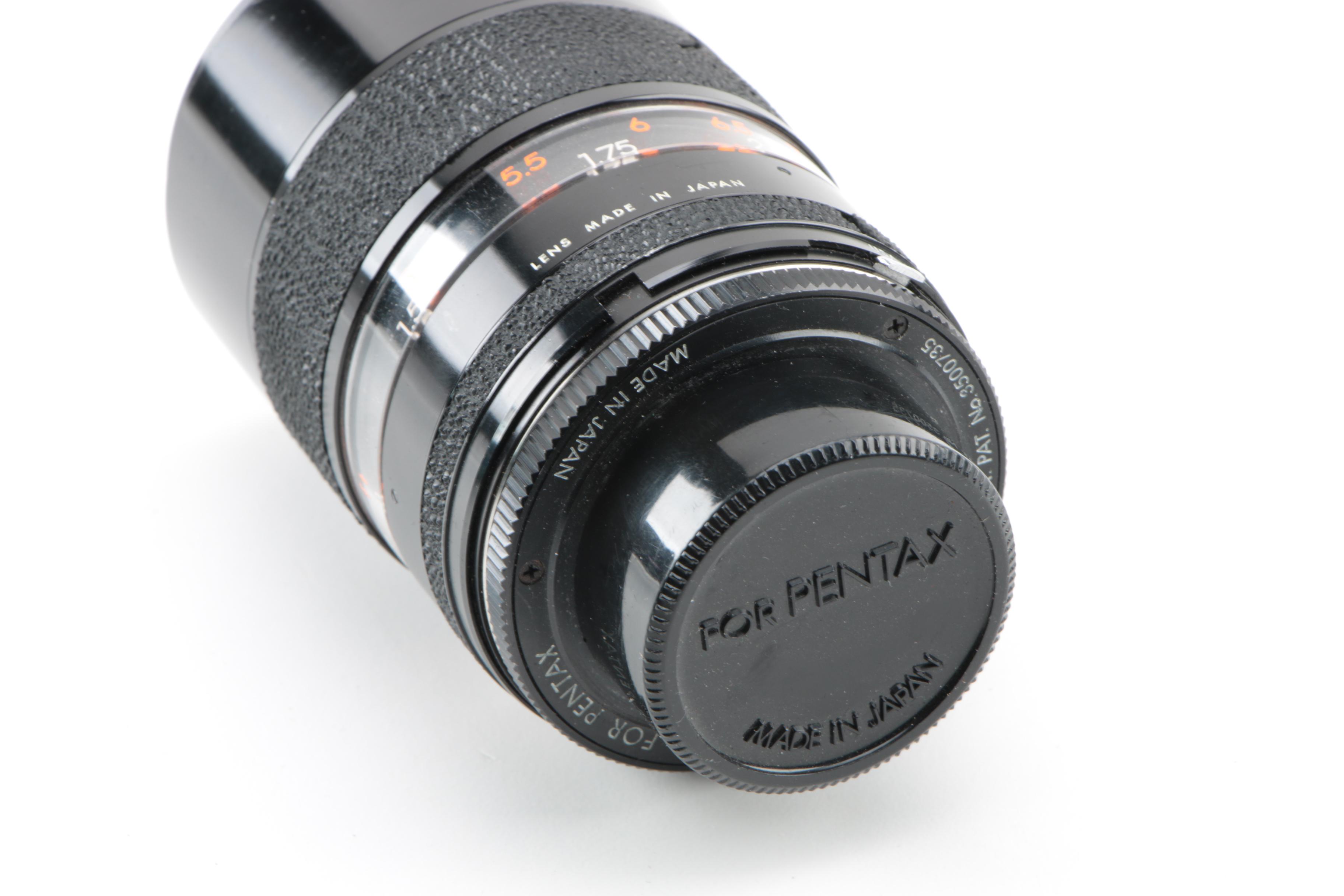 Canon Rebel X and Pentax Spotmatic Camera with Accessories