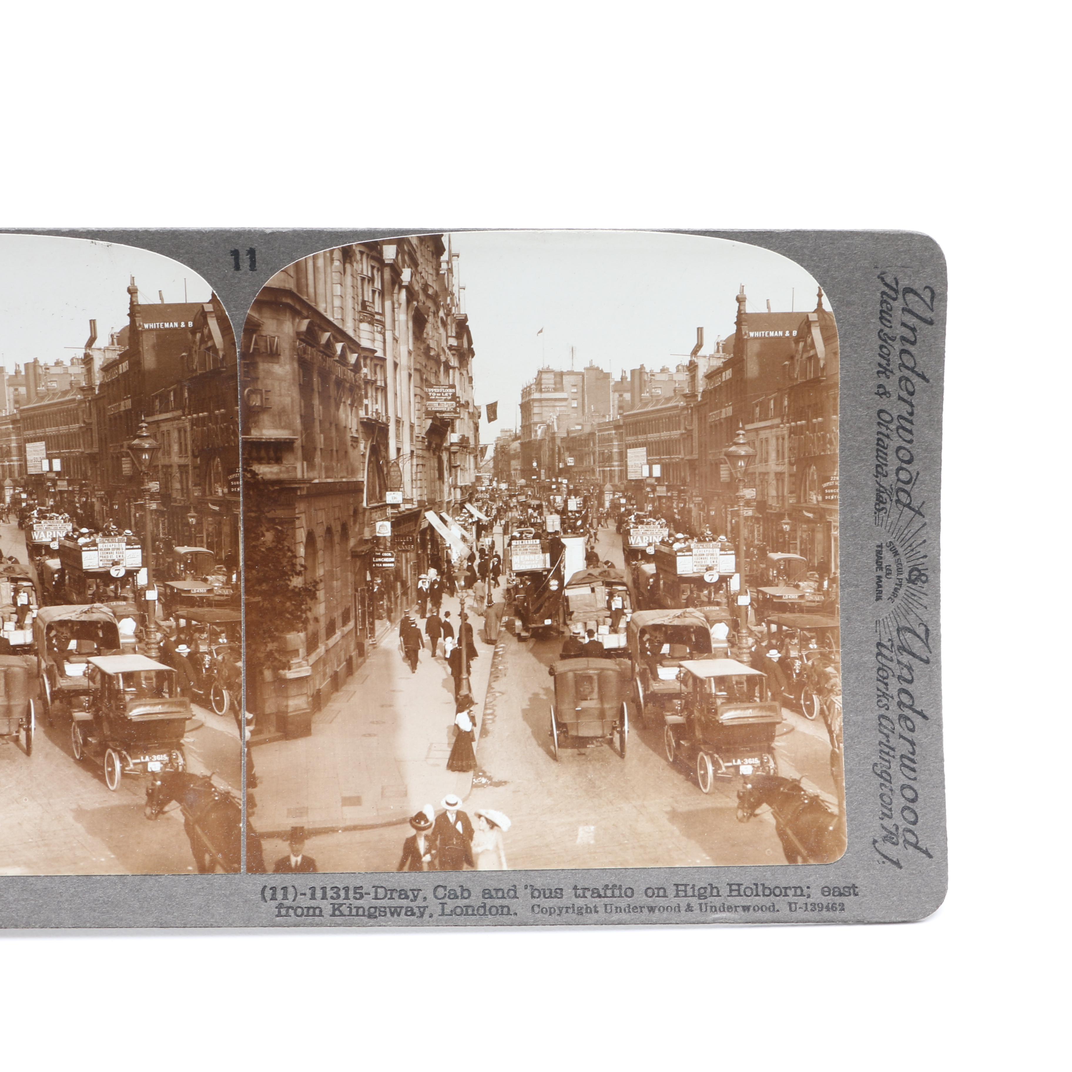 Two Antique Stereoview Card Sets for Switzerland & England, with Stereoscope