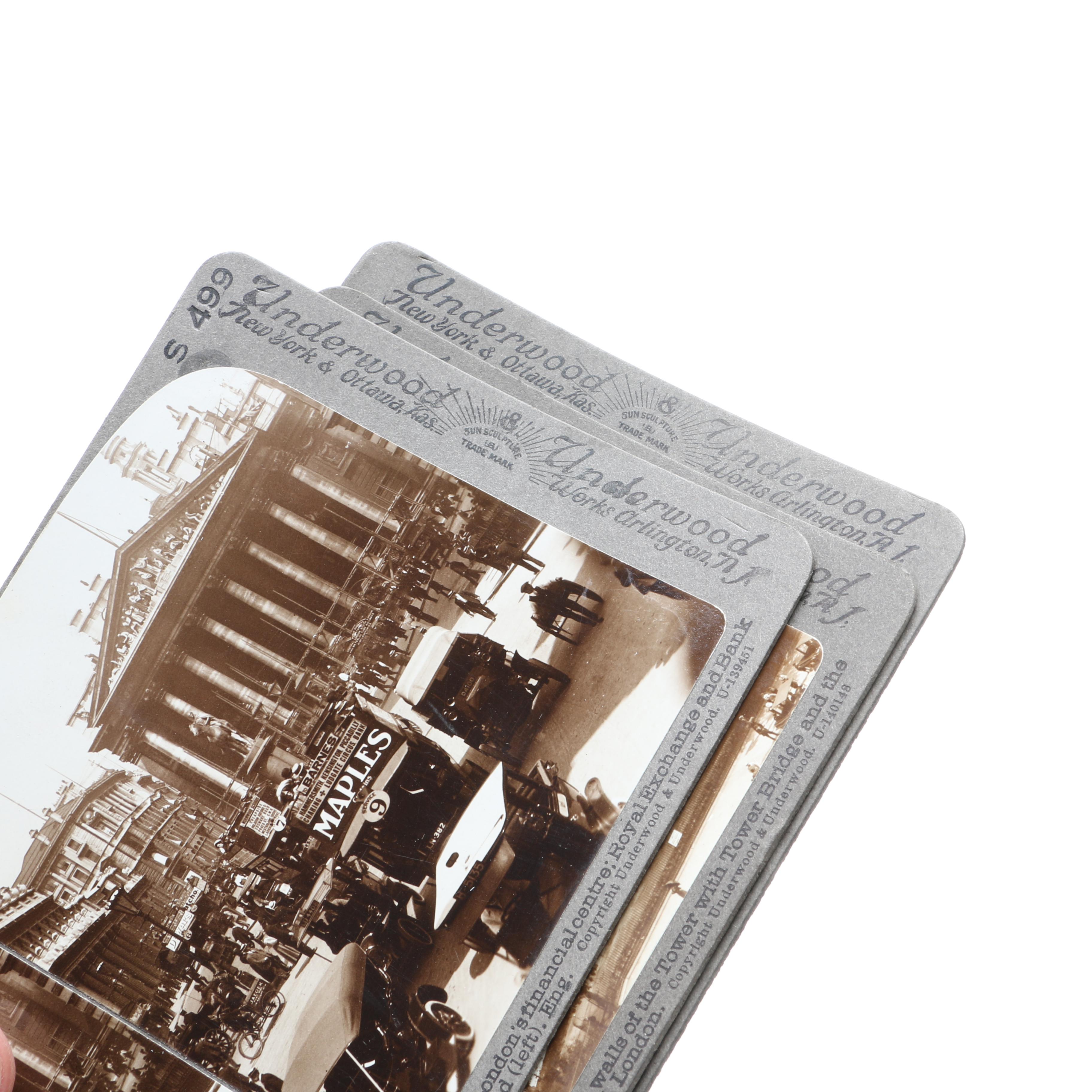 Two Antique Stereoview Card Sets for Switzerland & England, with Stereoscope