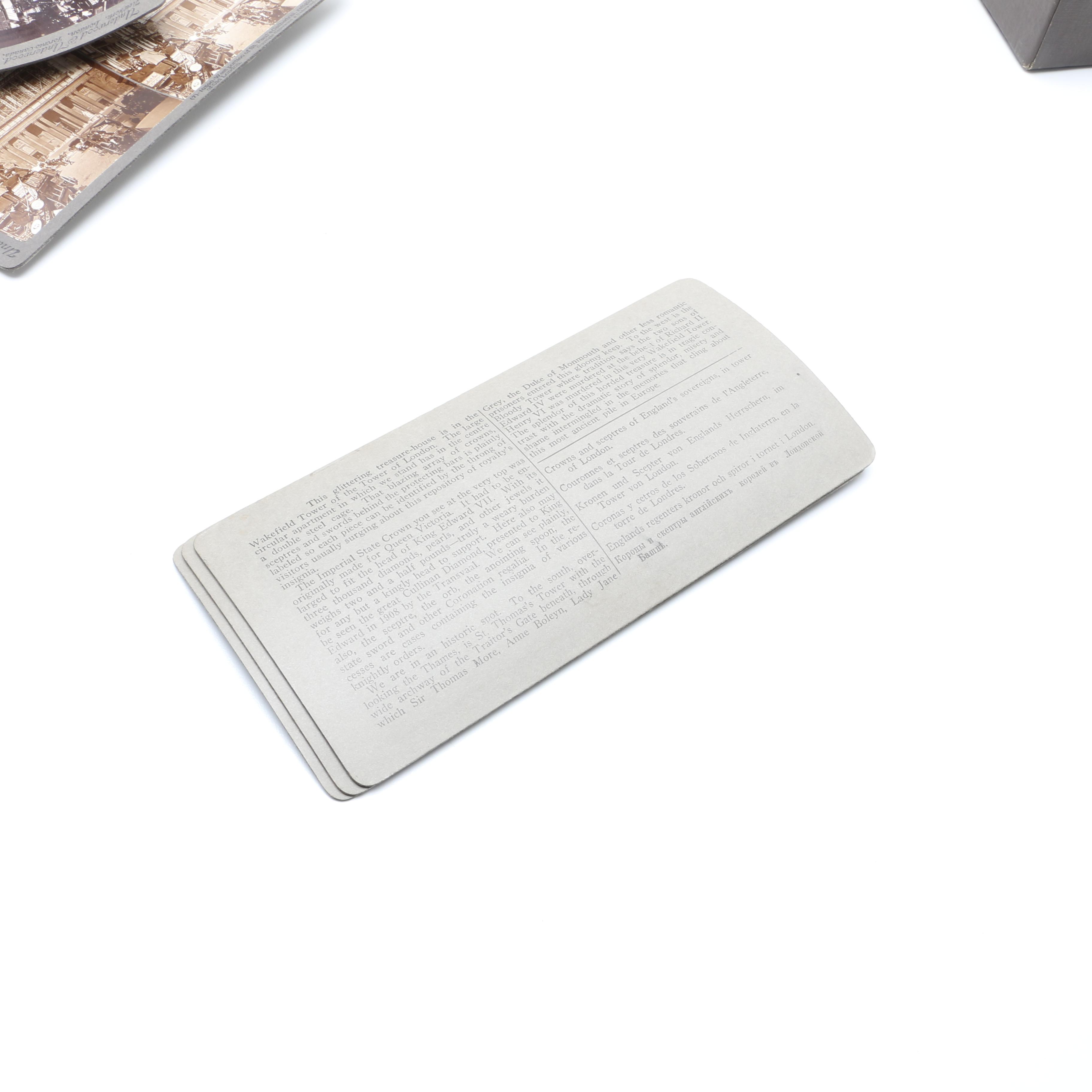 Two Antique Stereoview Card Sets for Switzerland & England, with Stereoscope