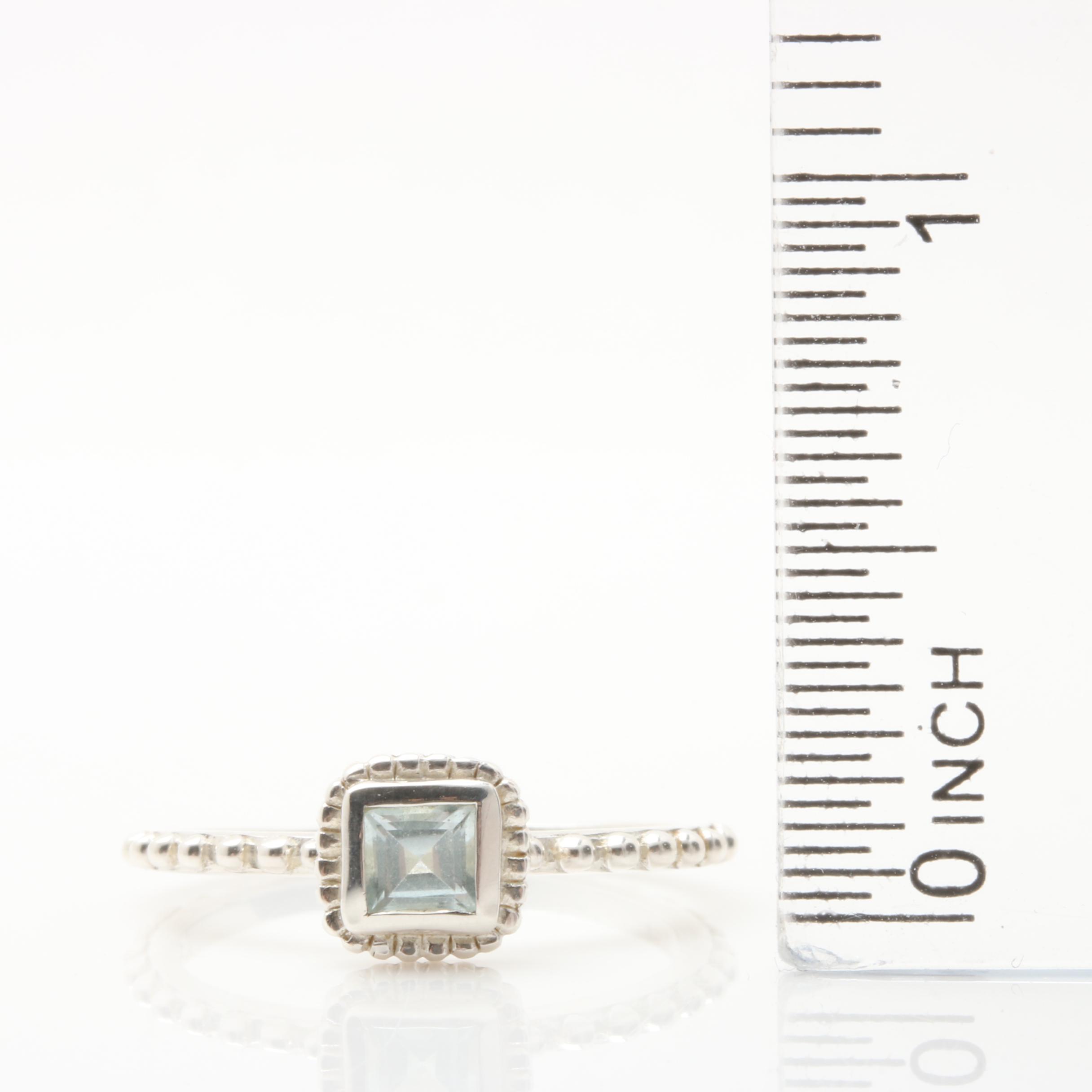 Selection of Sterling Silver Amethyst, Garnet and Blue Topaz Stacking Rings