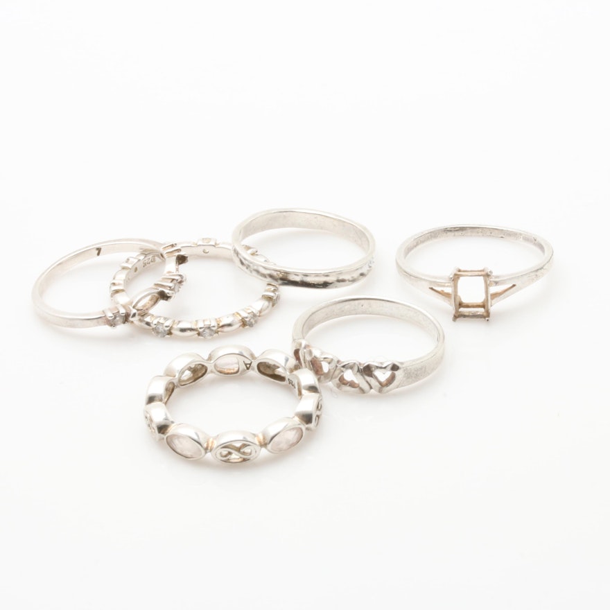 Sterling Silver Cubic Zirconia Ring Assortment