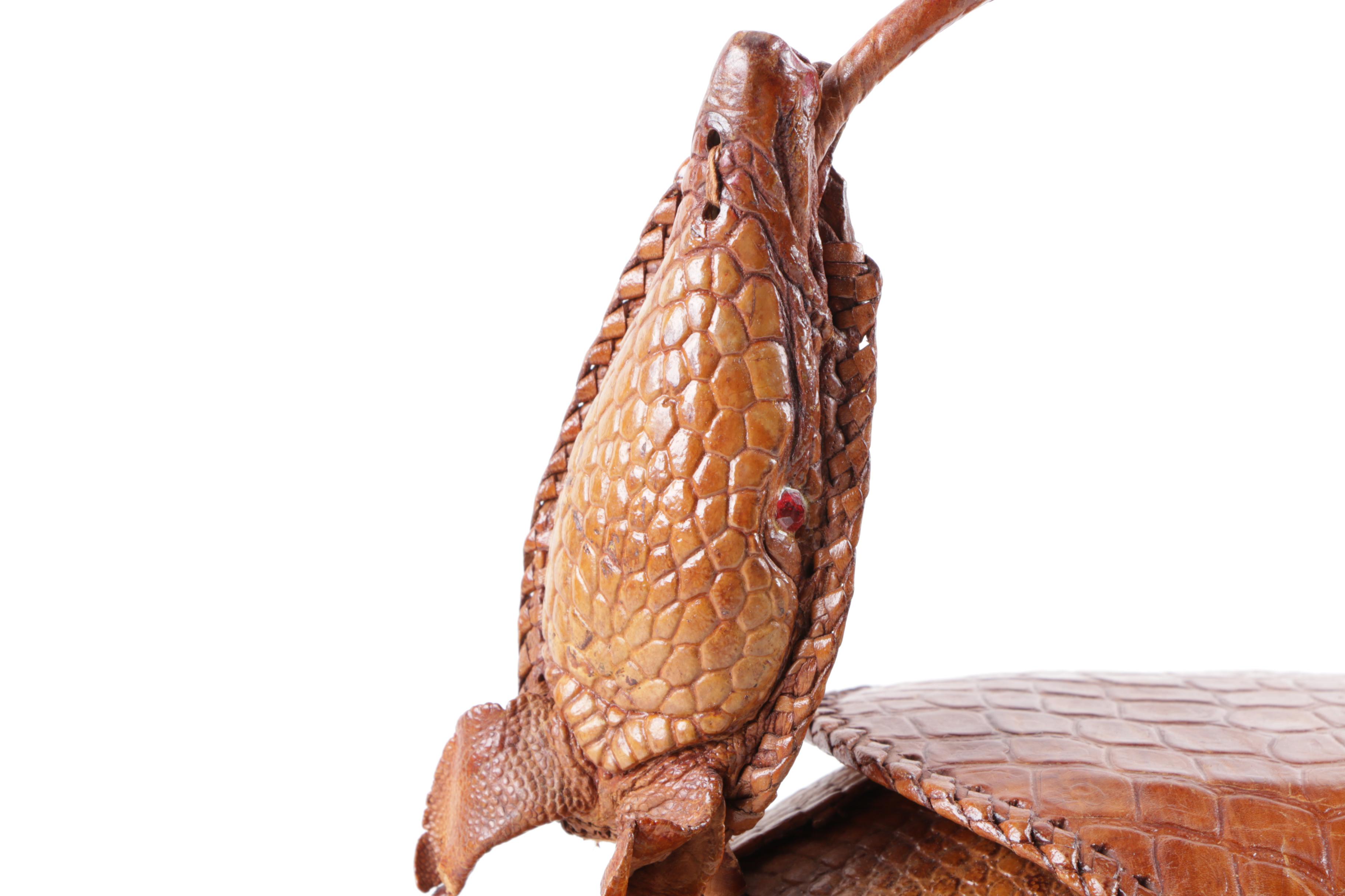 Vintage Brown Armadillo Handbag