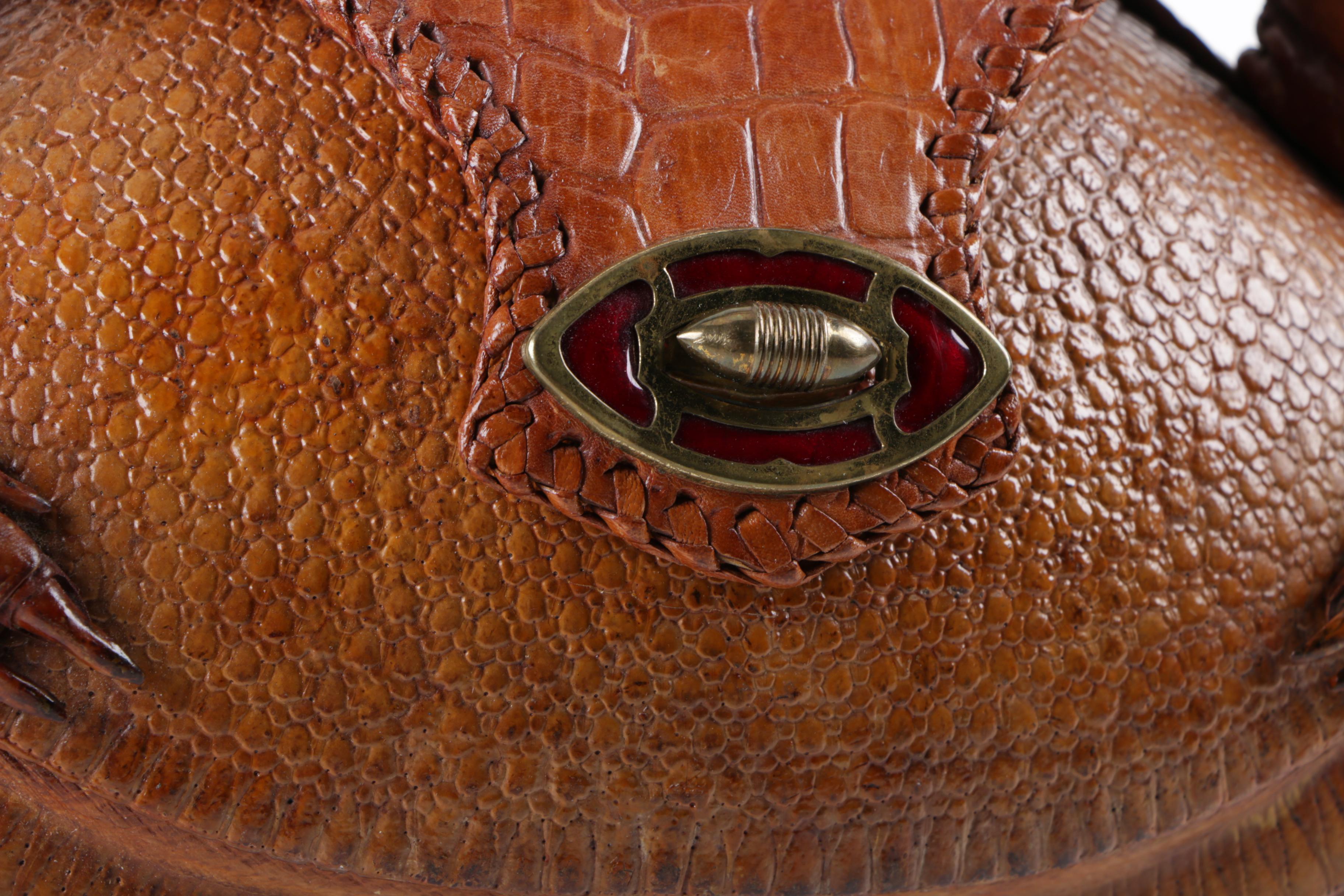 Vintage Brown Armadillo Handbag