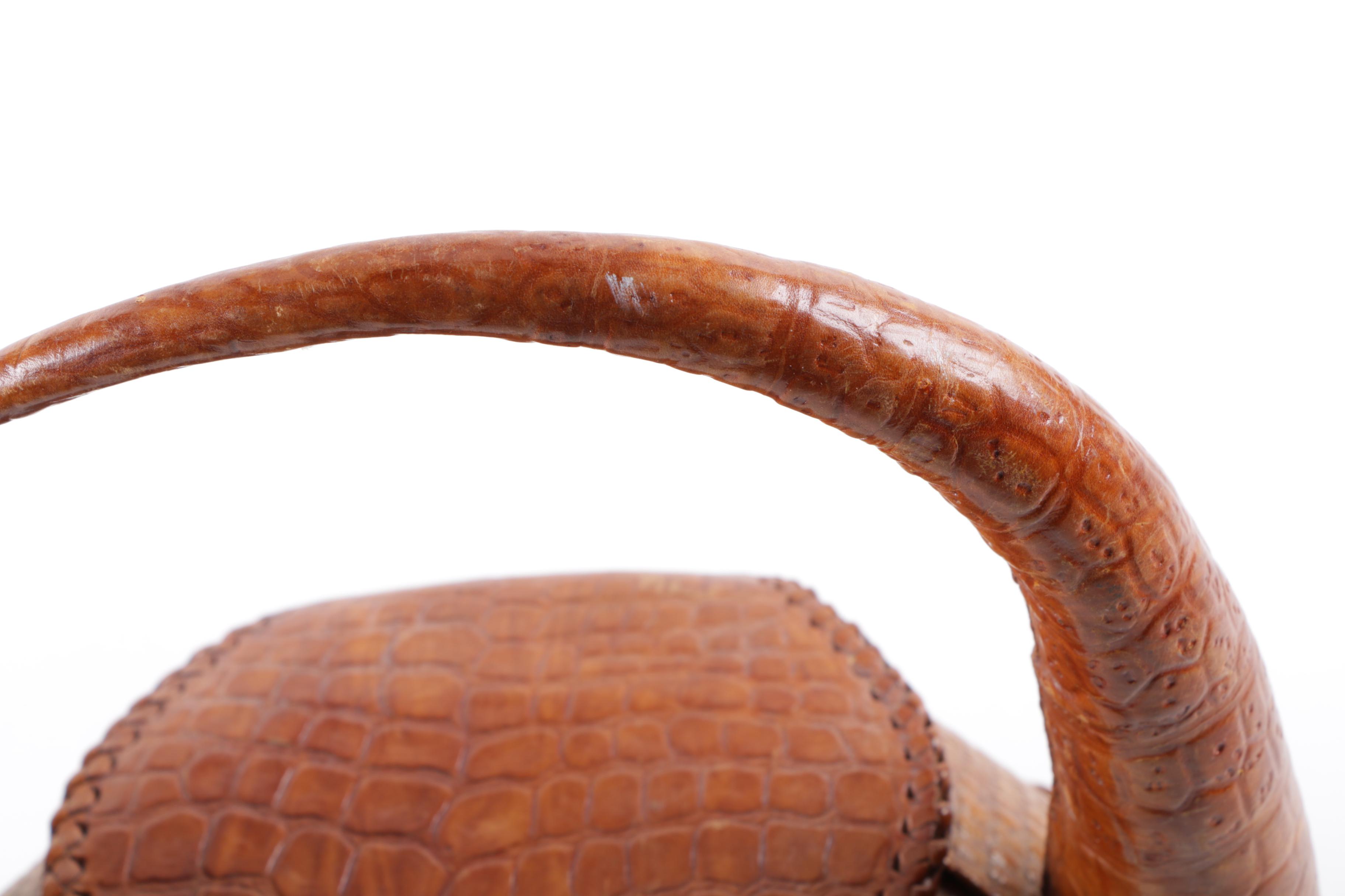 Vintage Brown Armadillo Handbag