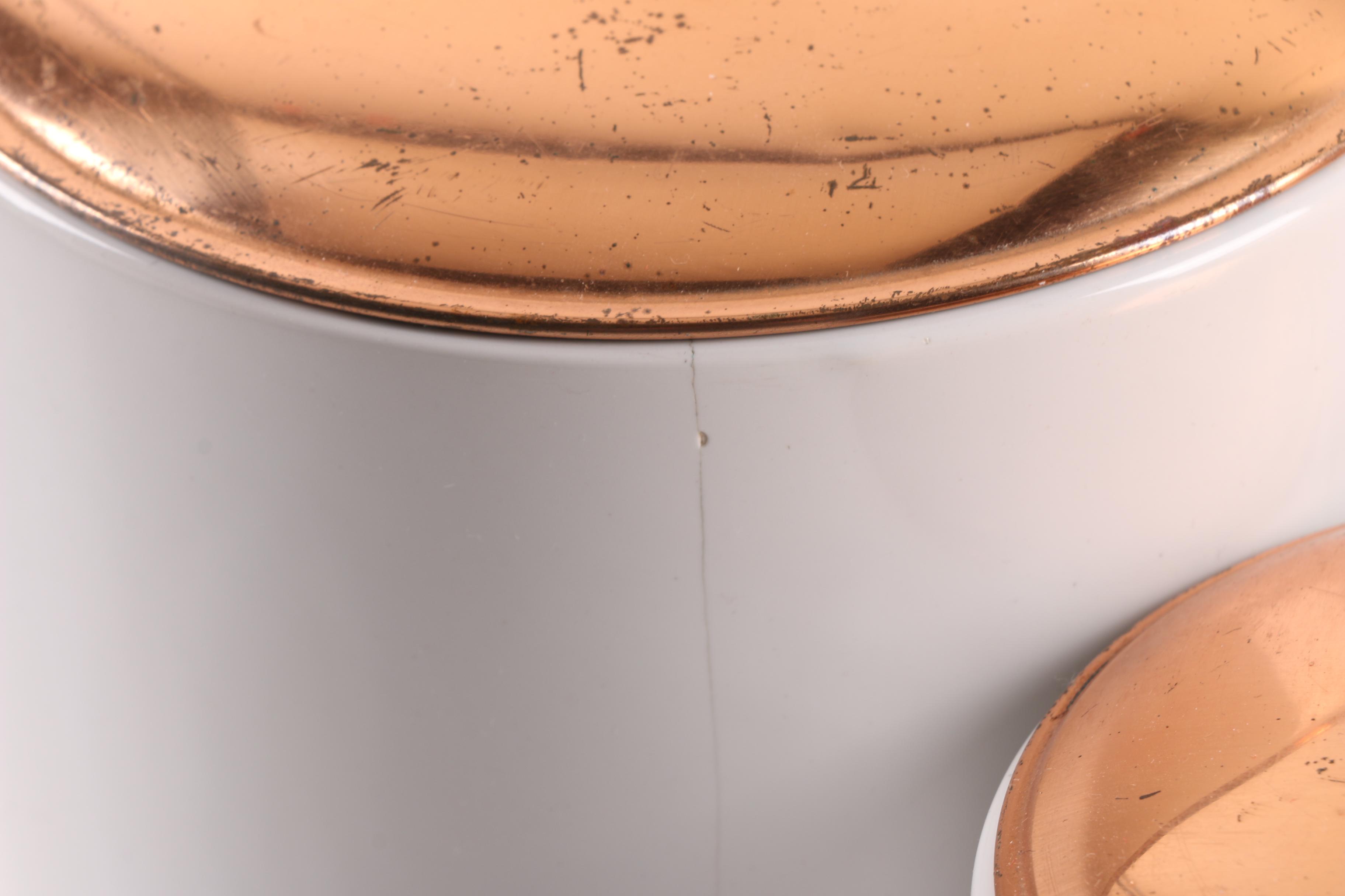 Ceramic Canisters with Copper Lids