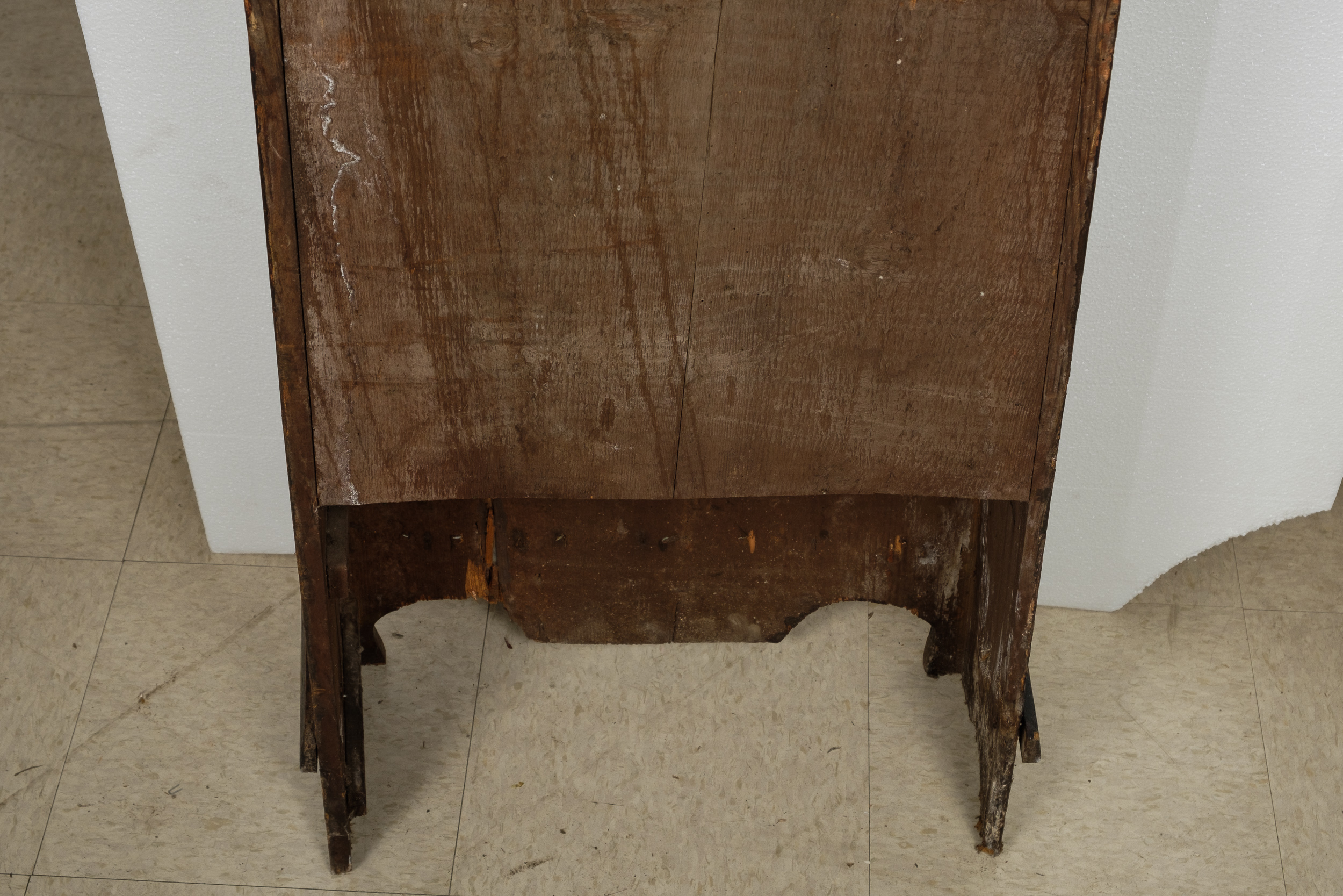 Folk Art Painted Morbier French Style Grandfather Clock Cabinet