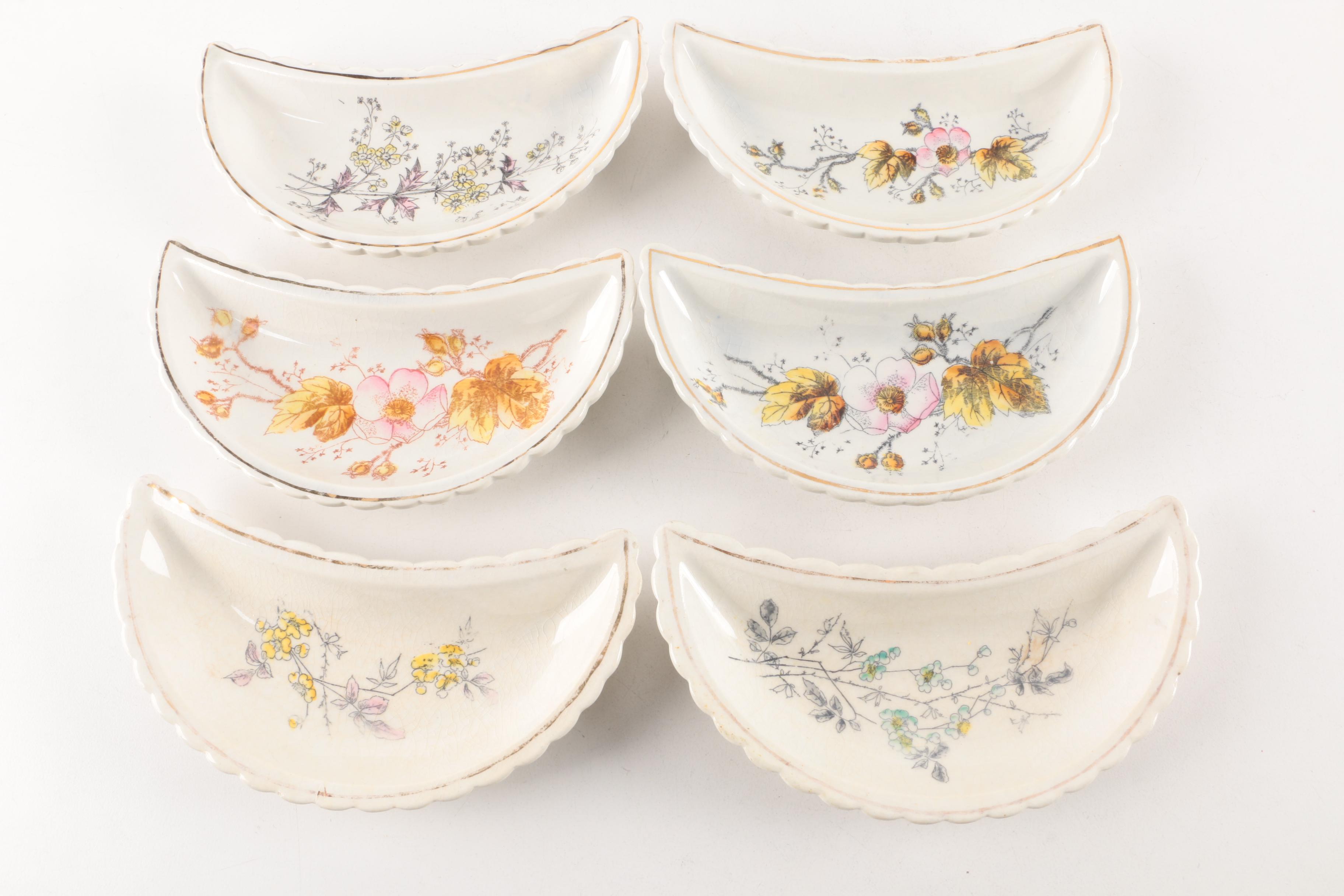 Antique L.S. & S. Porcelain and Earthenware Bone Dishes