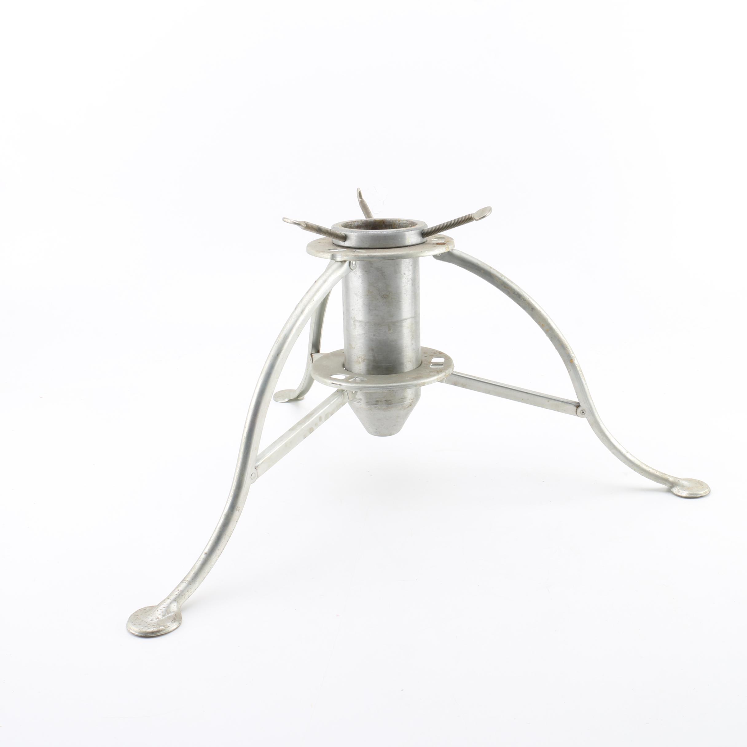 Vintage Metal Collapsible Tripod Christmas Tree Stand