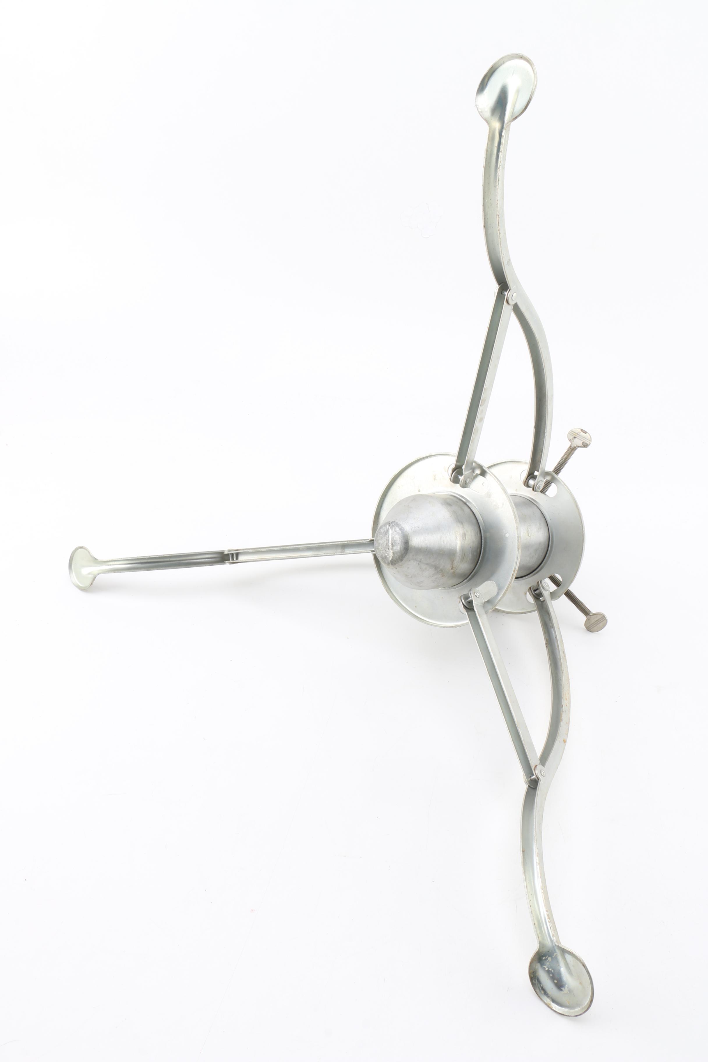 Vintage Metal Collapsible Tripod Christmas Tree Stand