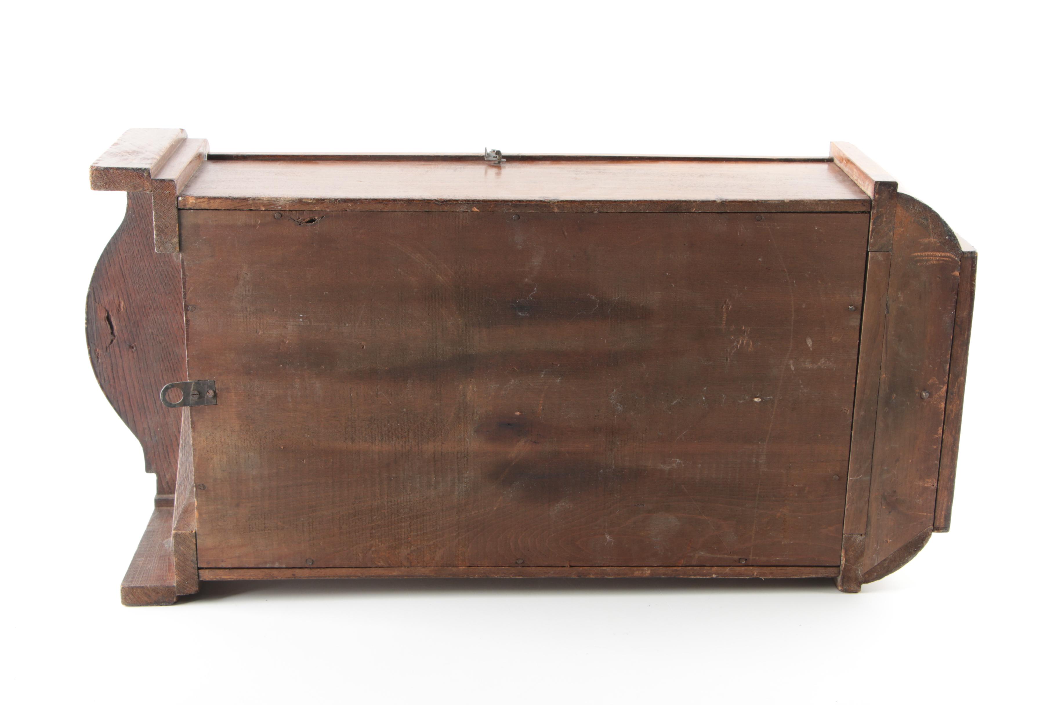 Vintage Seikosha Wood Wall Clock with Cut Glass Star and Key