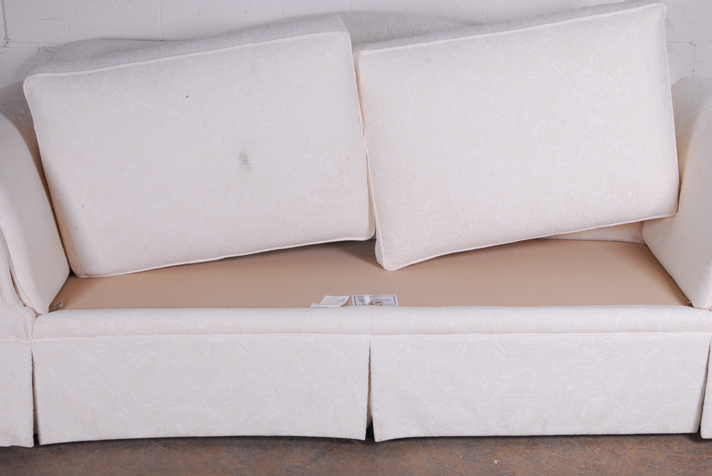 Highland House White Upholstered Sofa