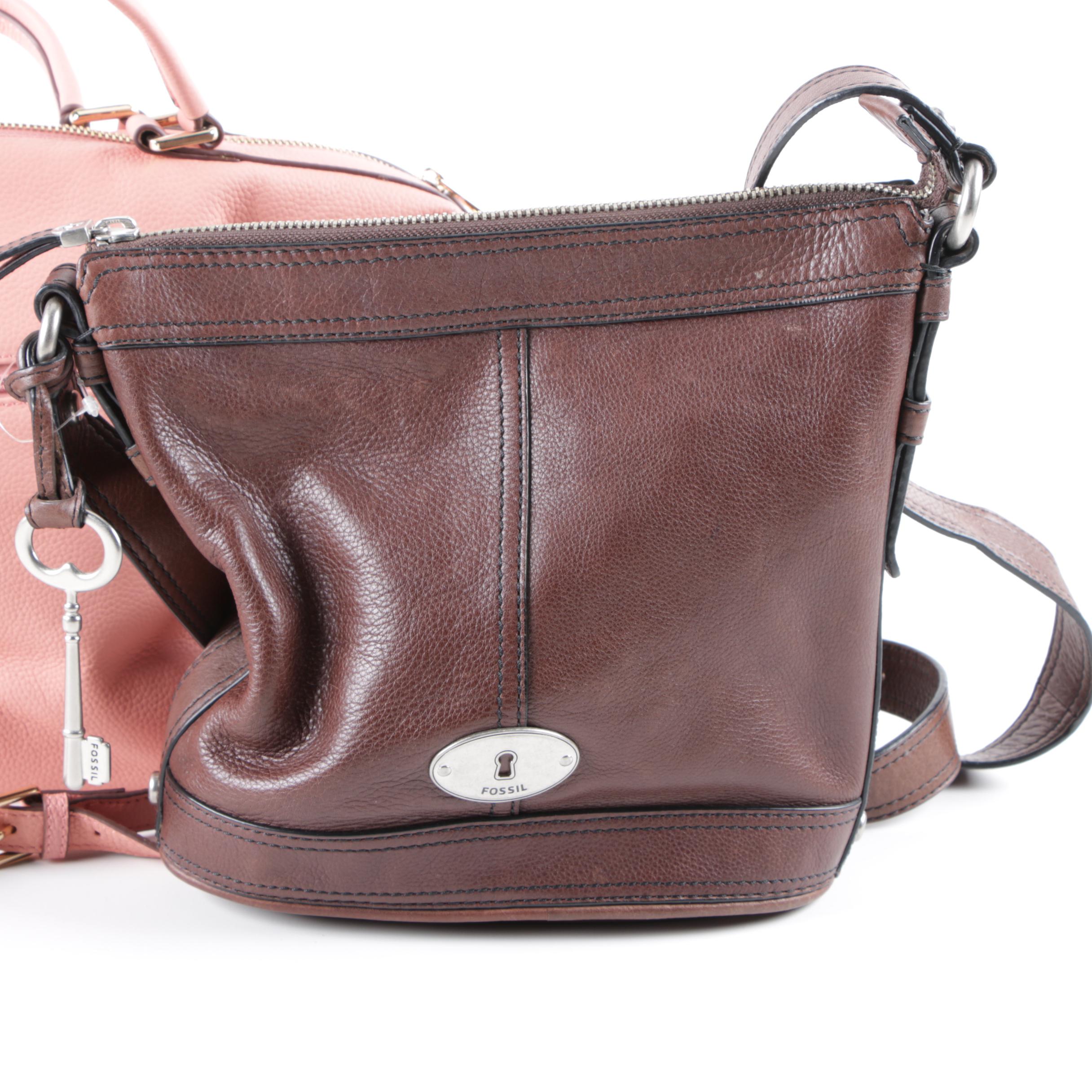 Three Leather Handbags Including Ora Delphne