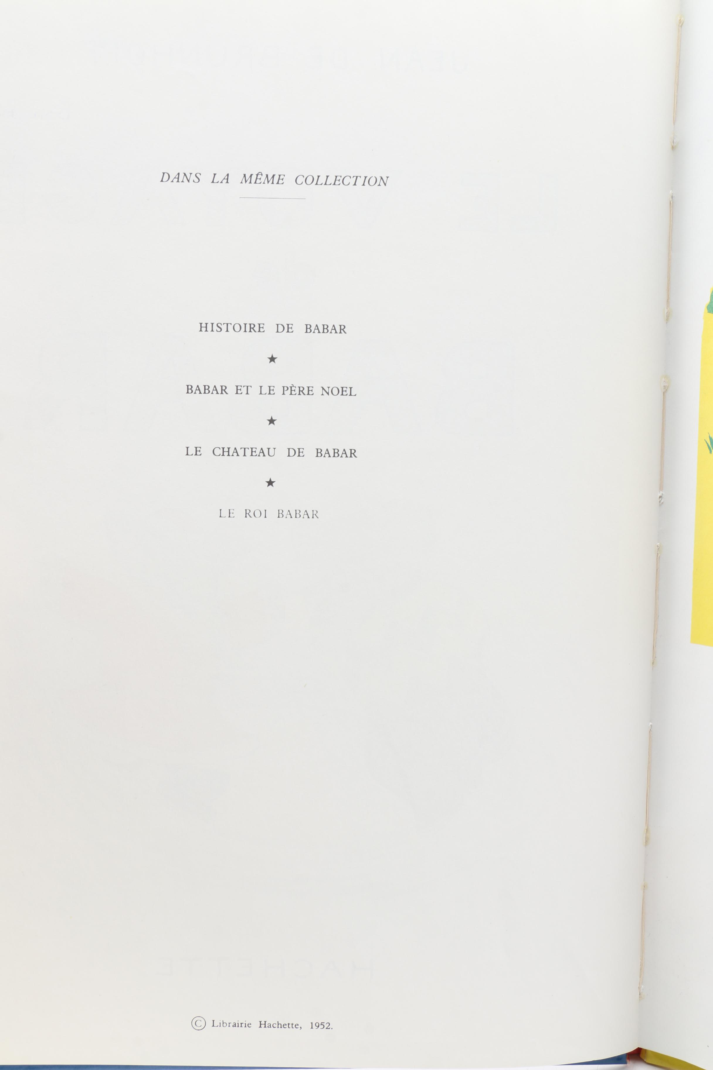 Vintage French Edition "Babar" Books