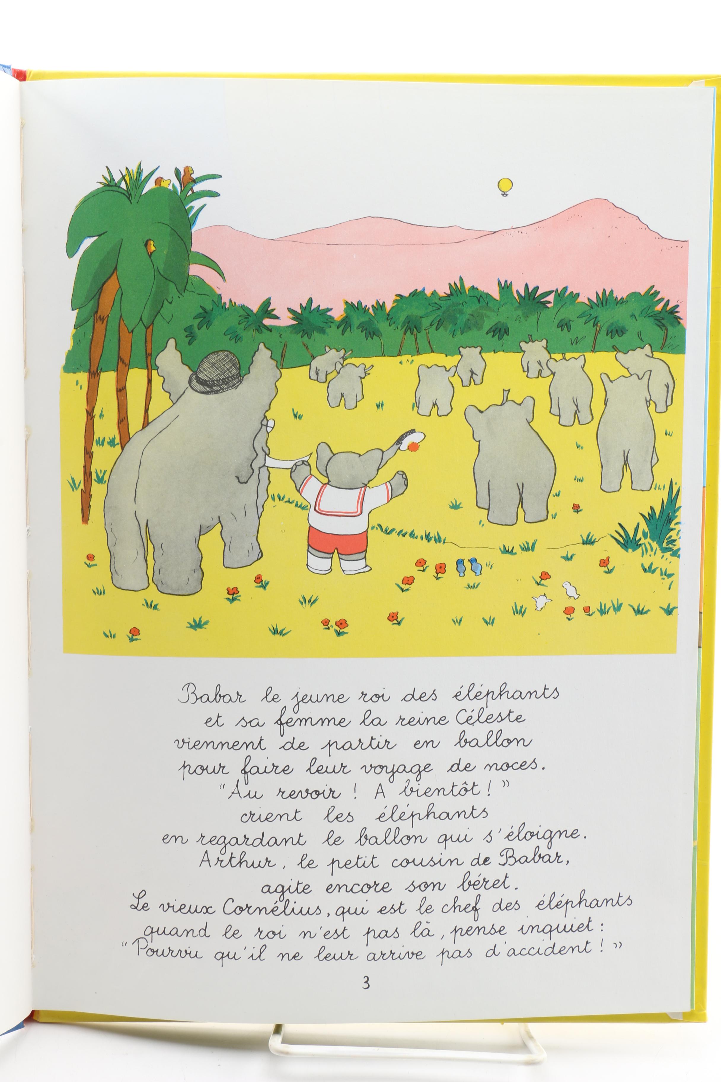 Vintage French Edition "Babar" Books