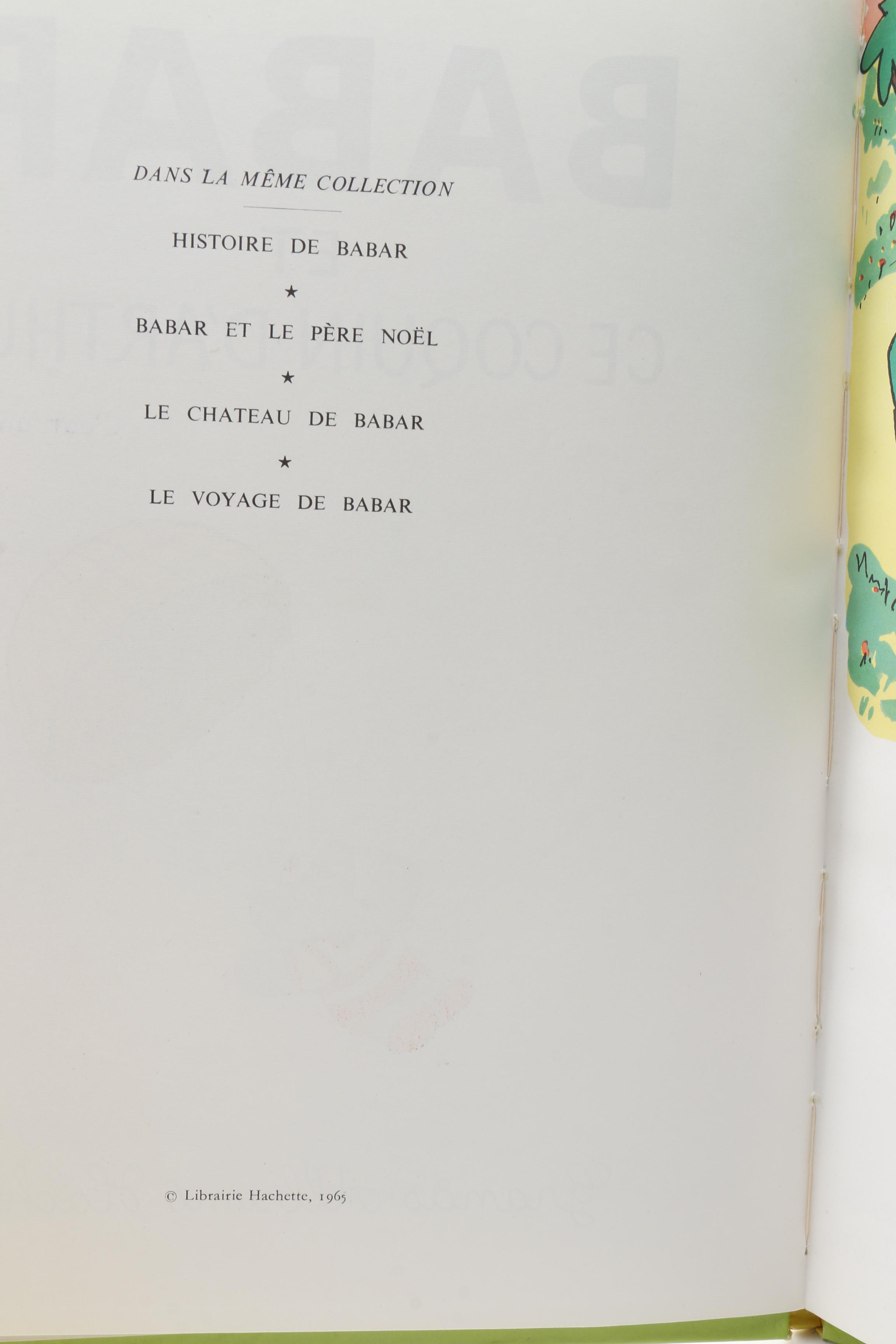 Vintage French Edition "Babar" Books