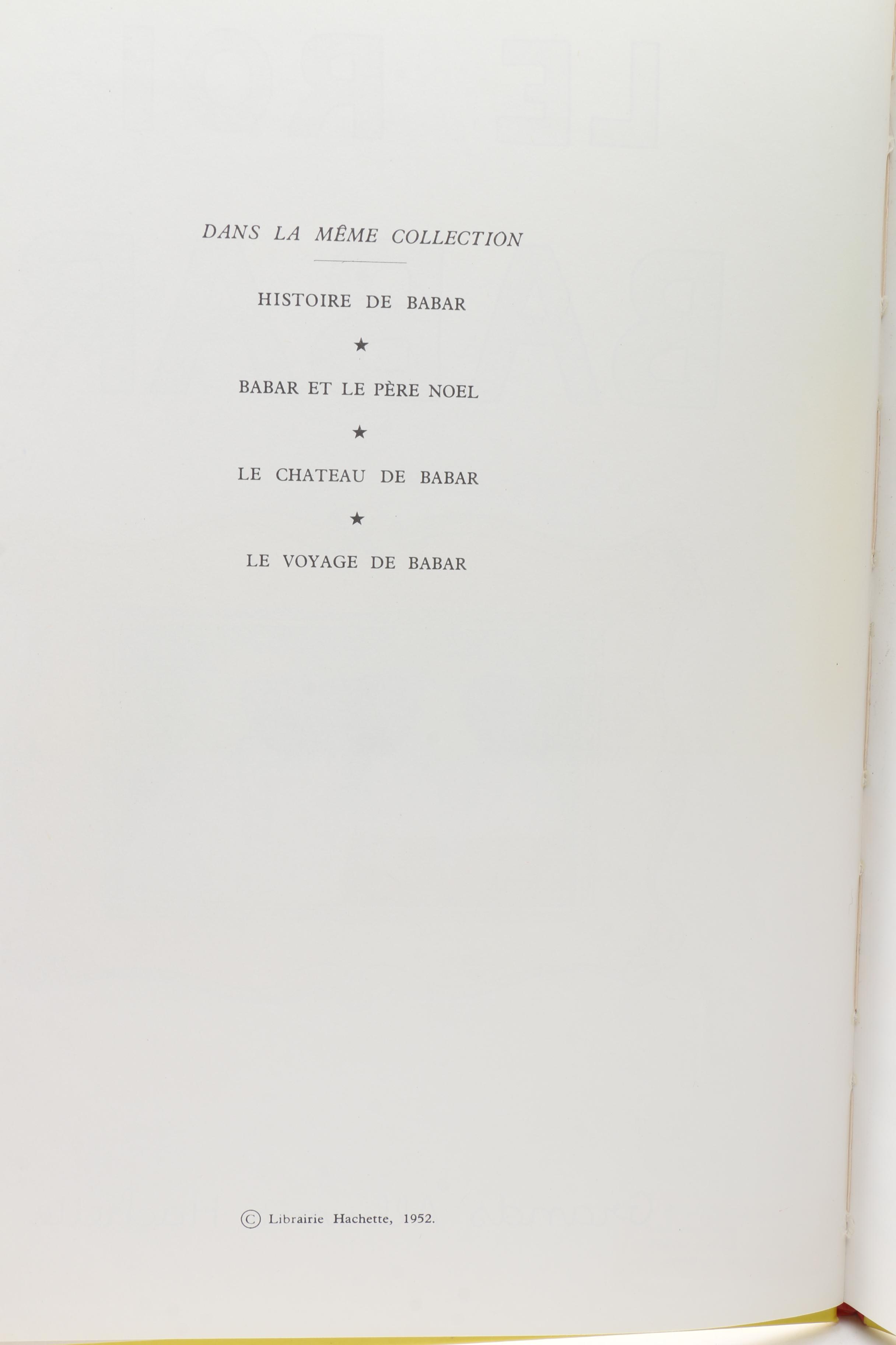 Vintage French Edition "Babar" Books