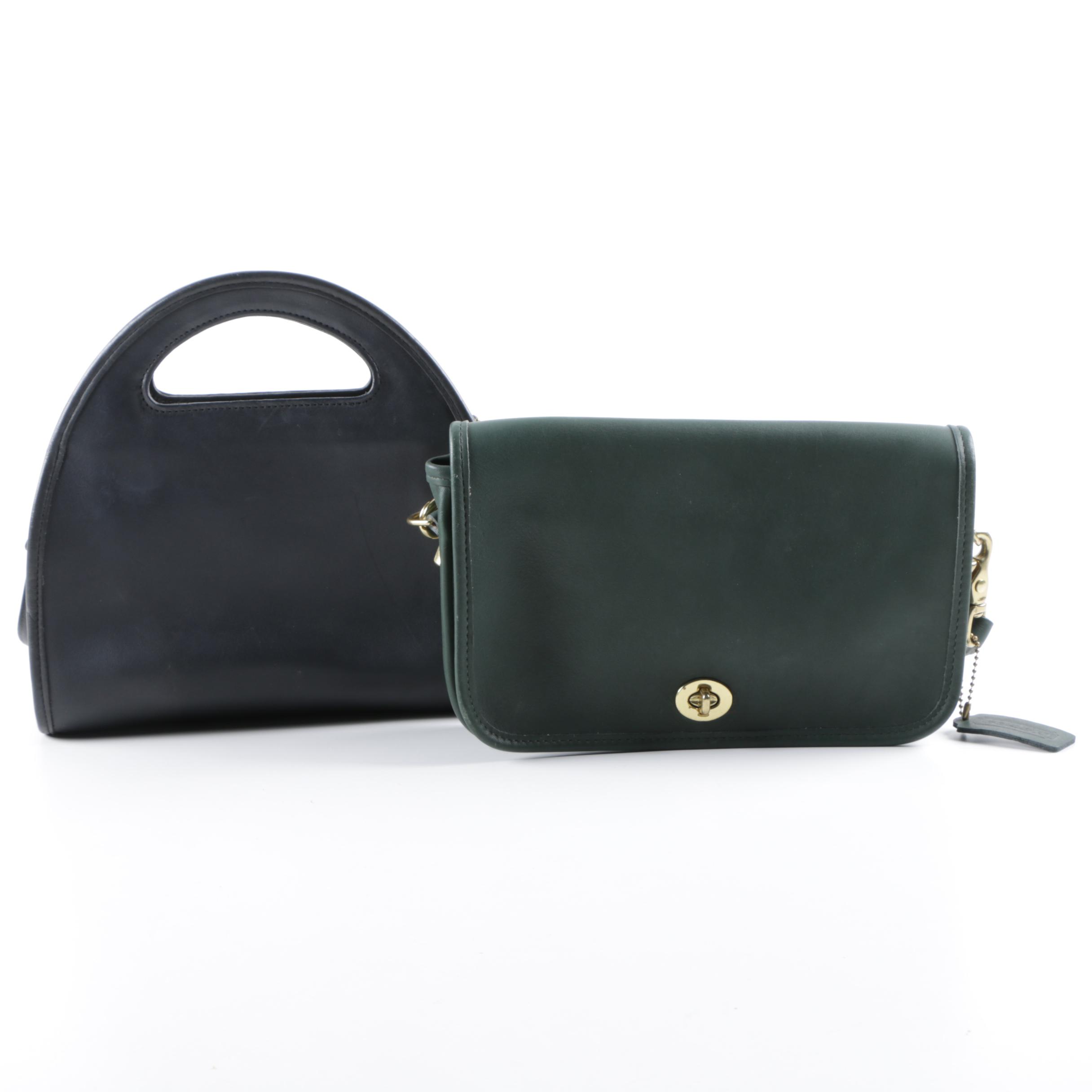 Vintage Coach Leatherware Carousel Clutch and Penny Flap Bag