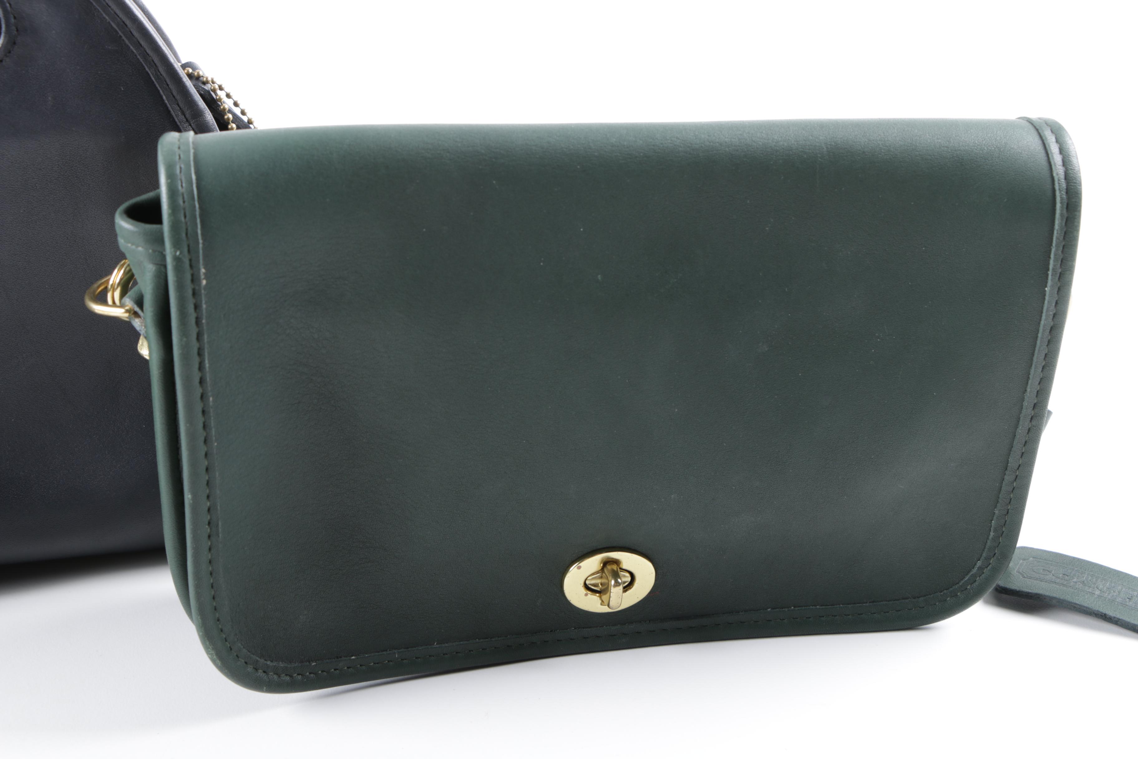 Vintage Coach Leatherware Carousel Clutch and Penny Flap Bag