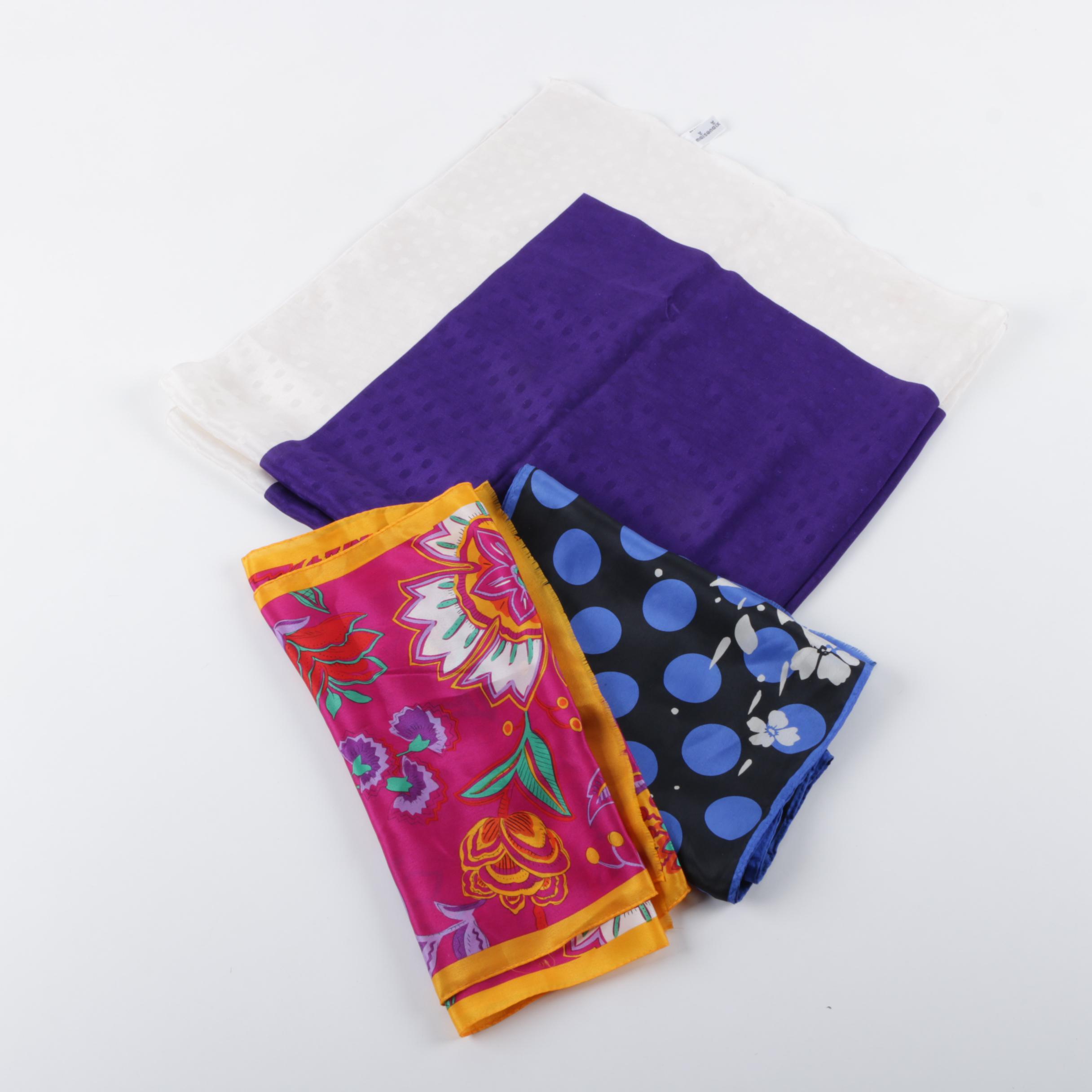 Oscar de la Renta Silk, Adrienne Vittandini and Geoffrey Beene Silk Scarves