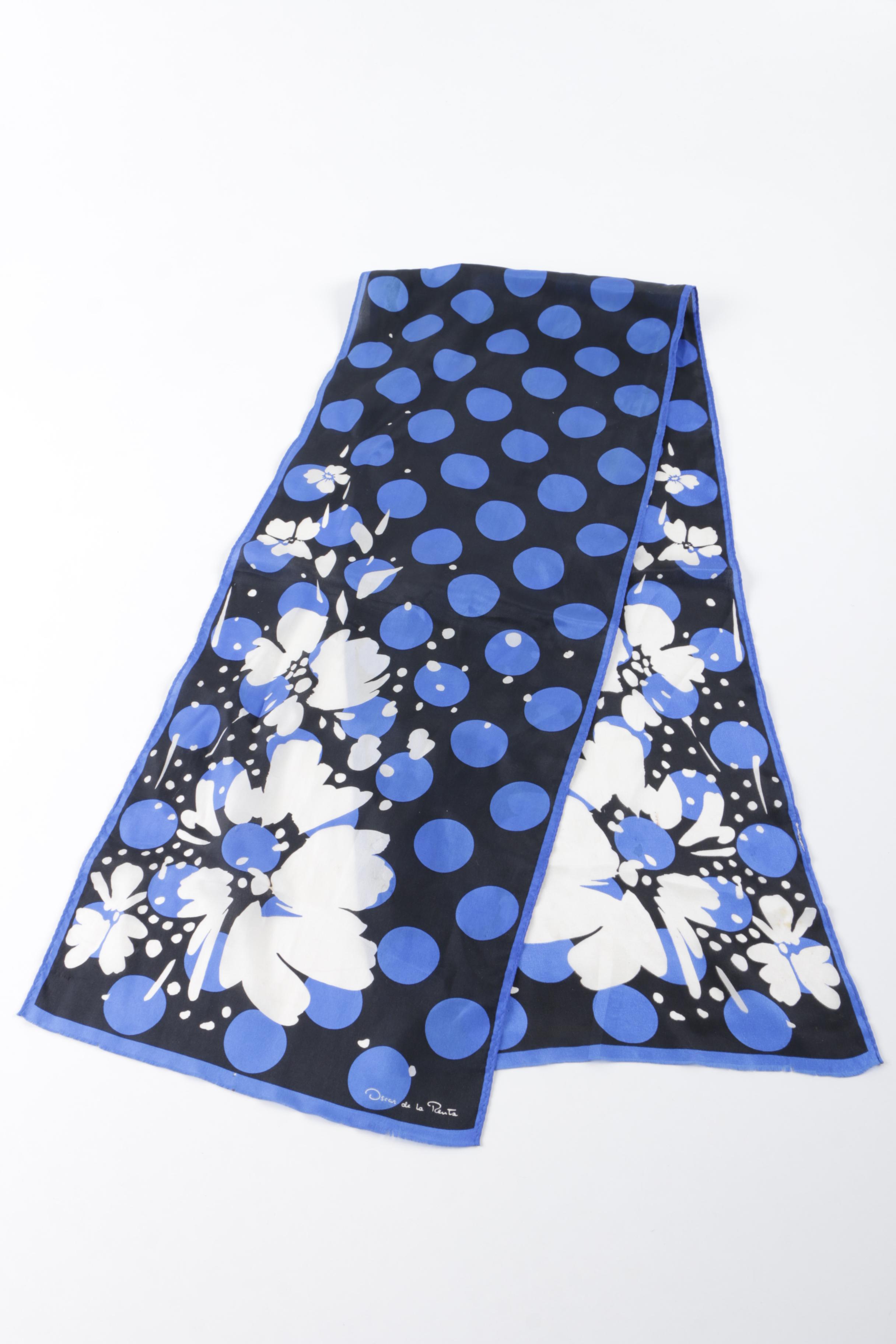 Oscar de la Renta Silk, Adrienne Vittandini and Geoffrey Beene Silk Scarves