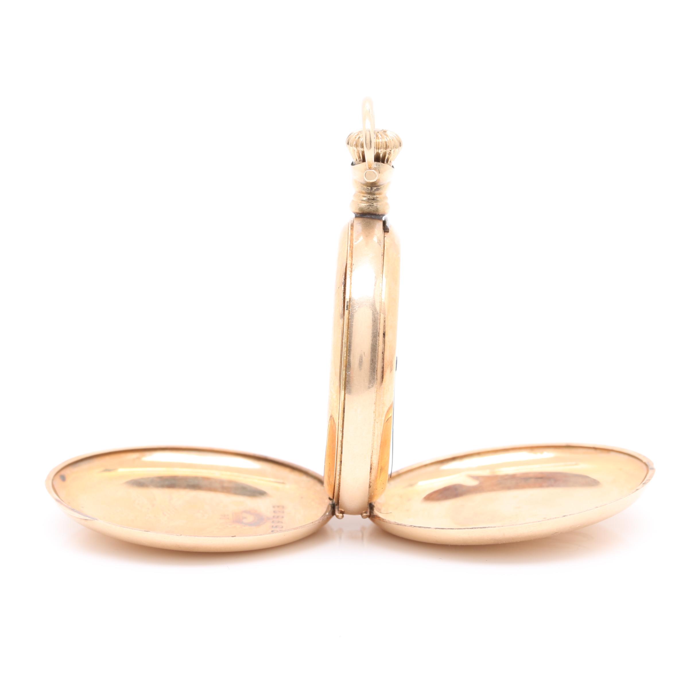 Antique Elgin 14K Yellow Gold Pocket Watch