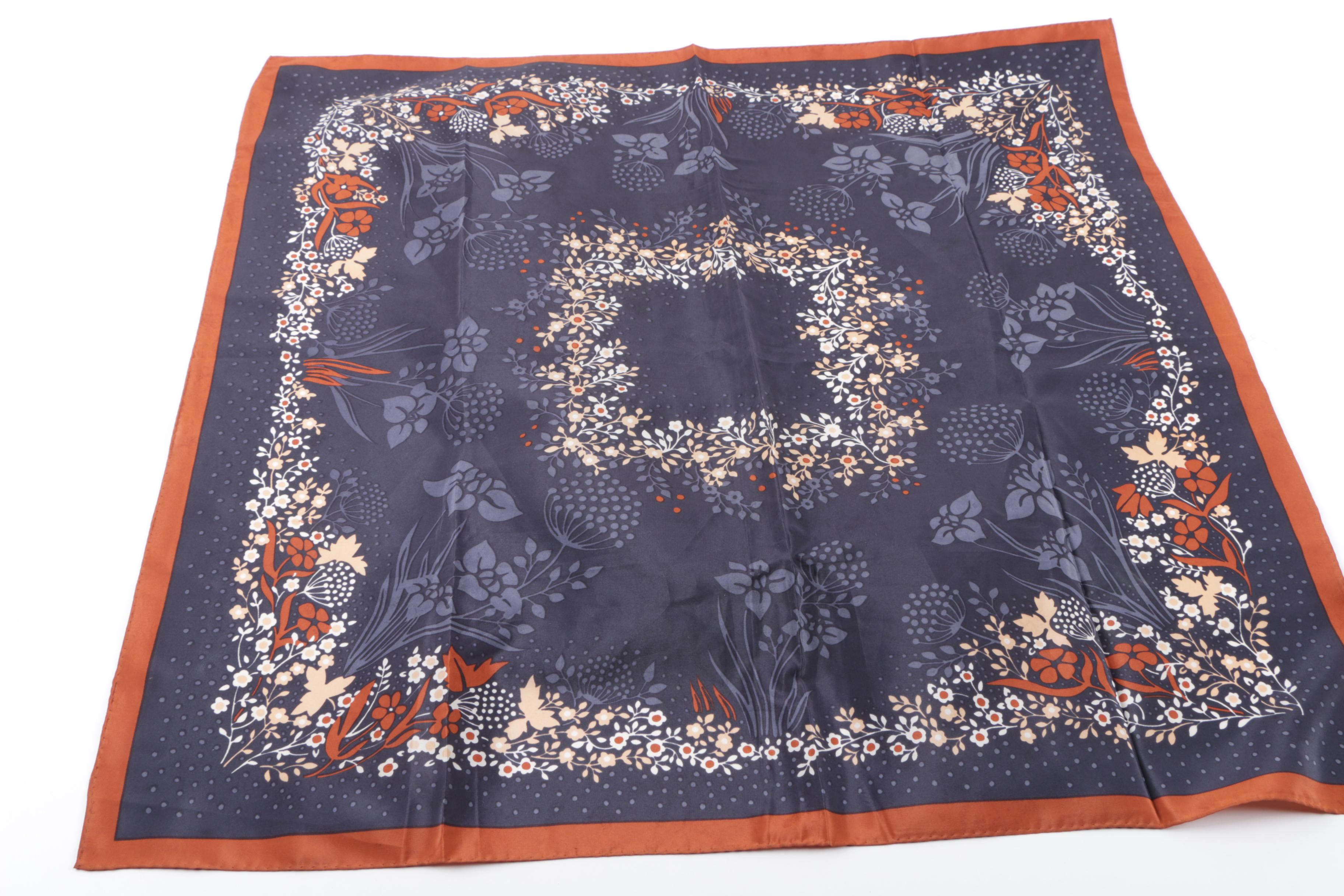 Women's Fashion Scarves Including Floral and Plaid Prints