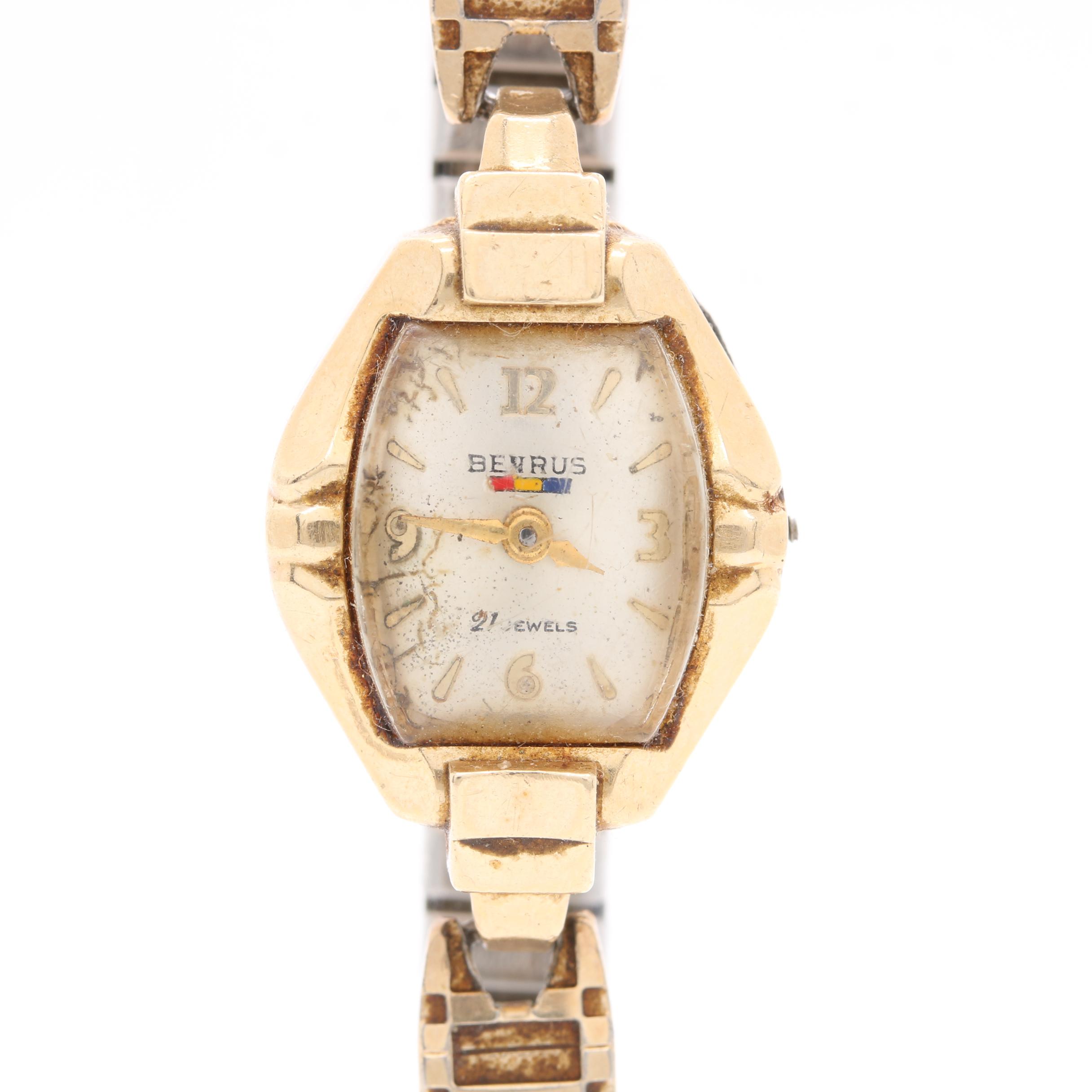 Benrus 14K Yellow Gold Stem Wind Watch