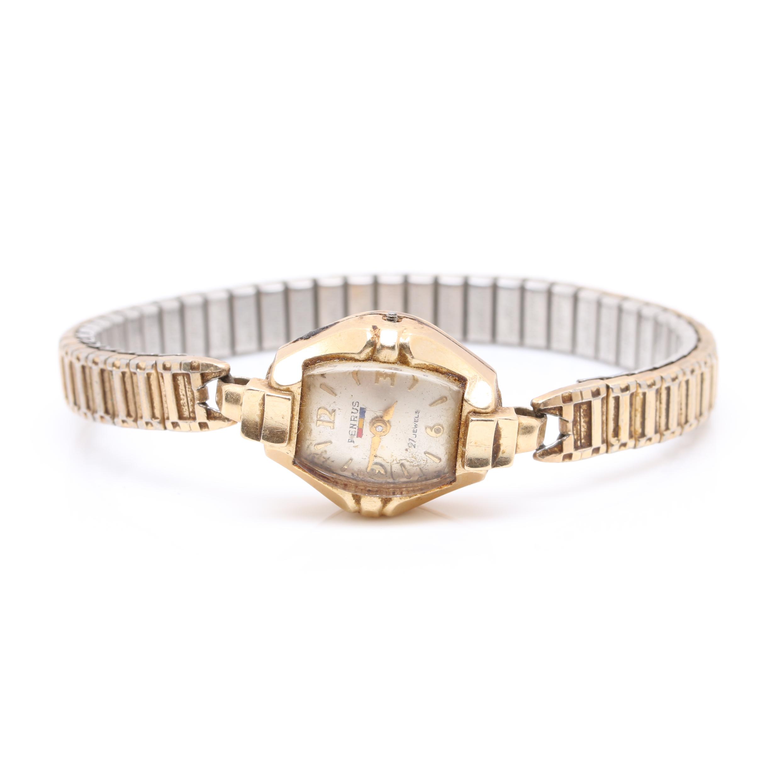 Benrus 14K Yellow Gold Stem Wind Watch