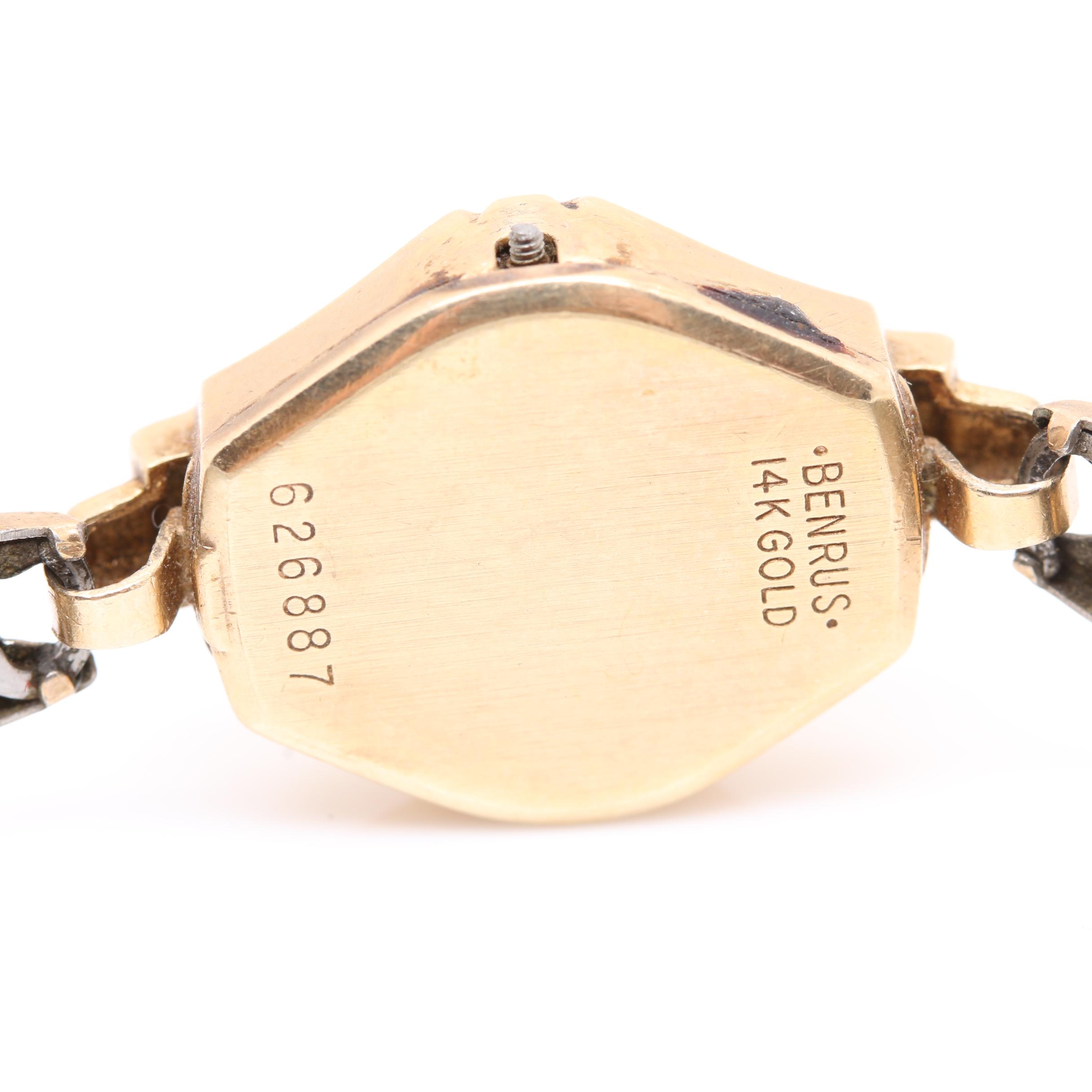 Benrus 14K Yellow Gold Stem Wind Watch