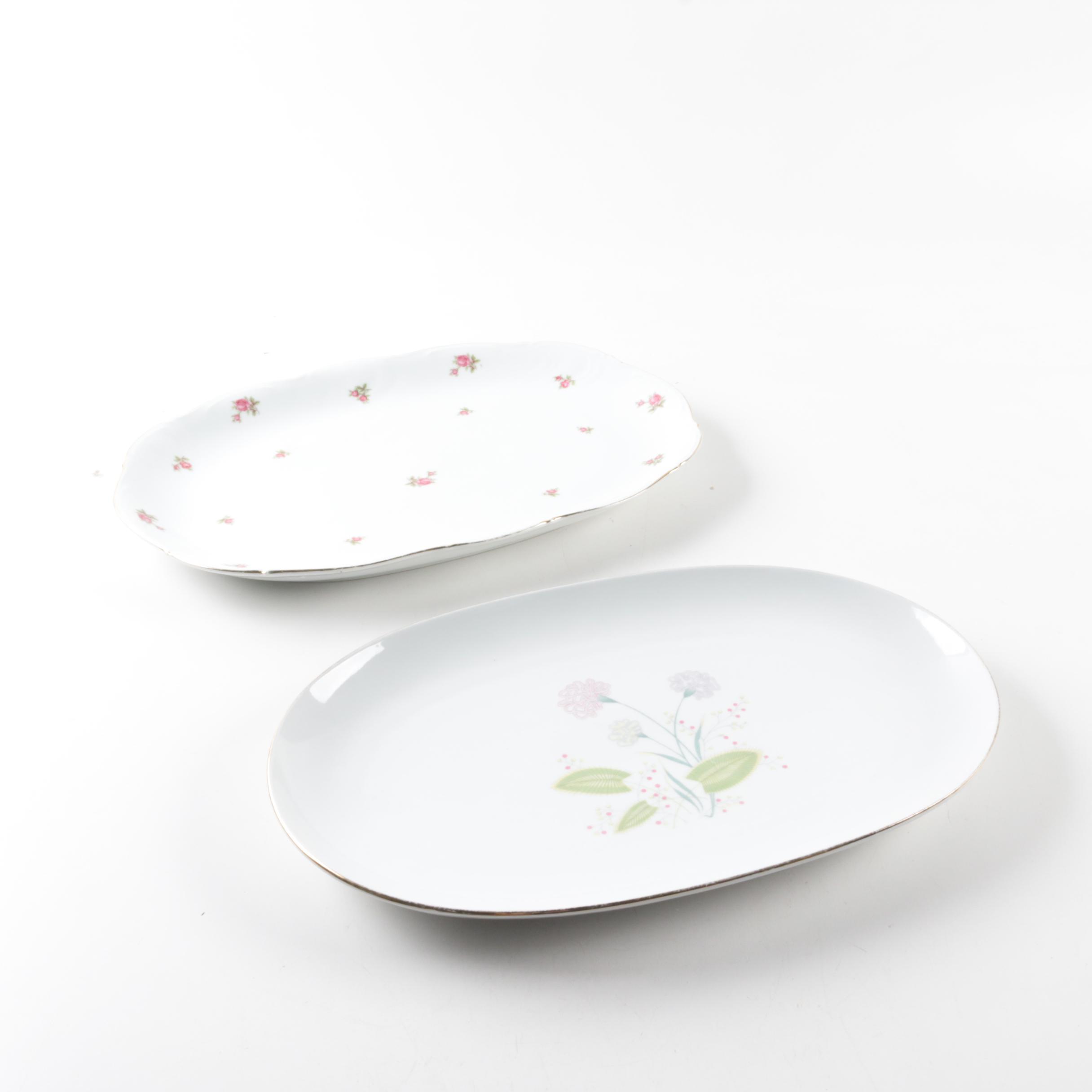 Vintage Ceramic Platters Including Schumann