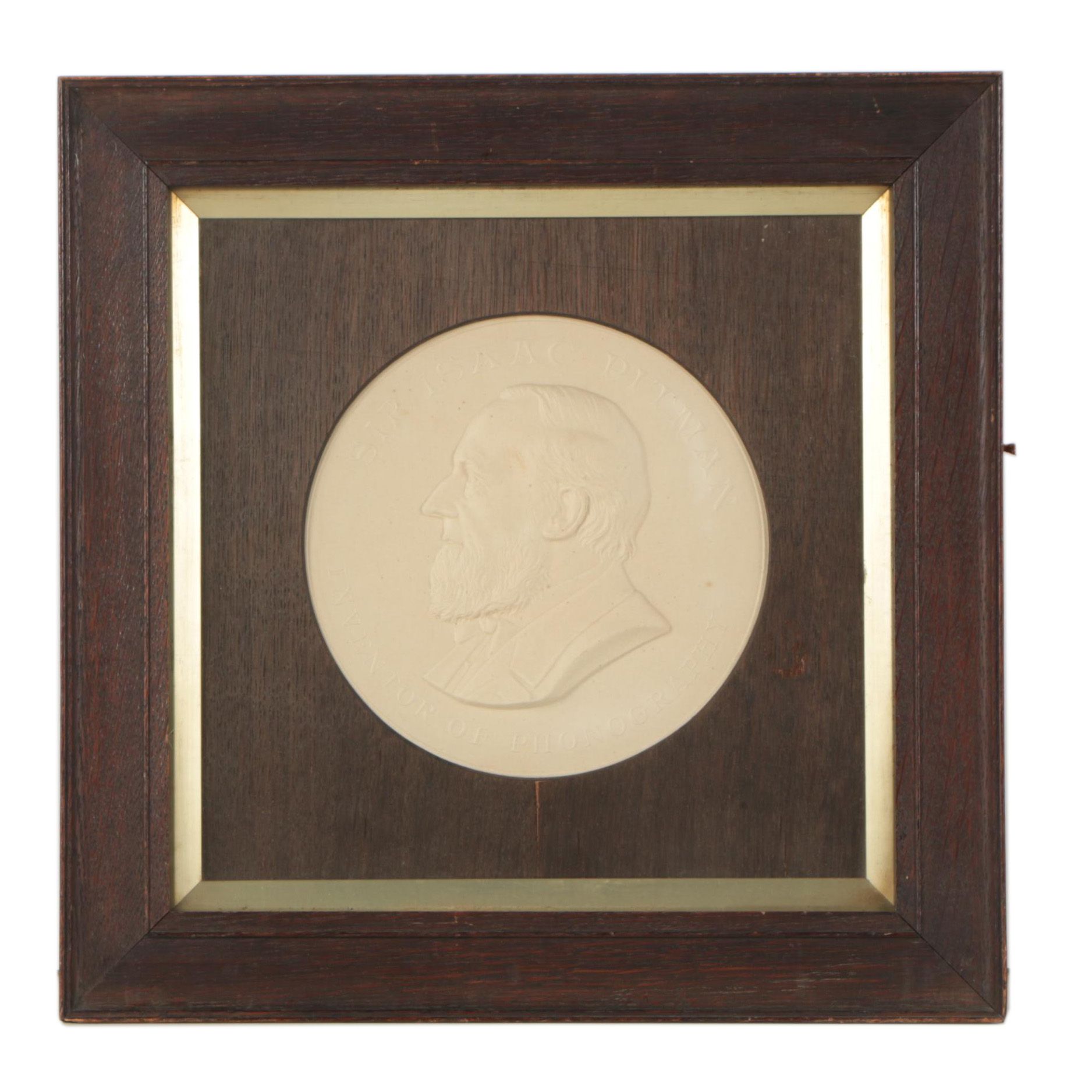 Embossed Paper Portrait of Sir Isaac Pitman