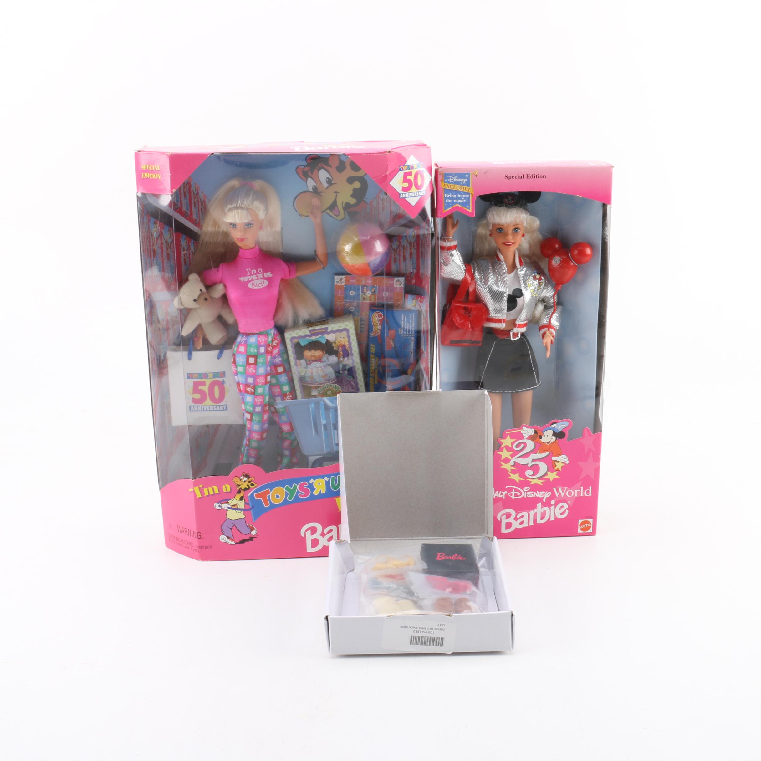 Barbie "Toys Are Us 50th Anniversary" and "25th Anniversay Walt Disney World"