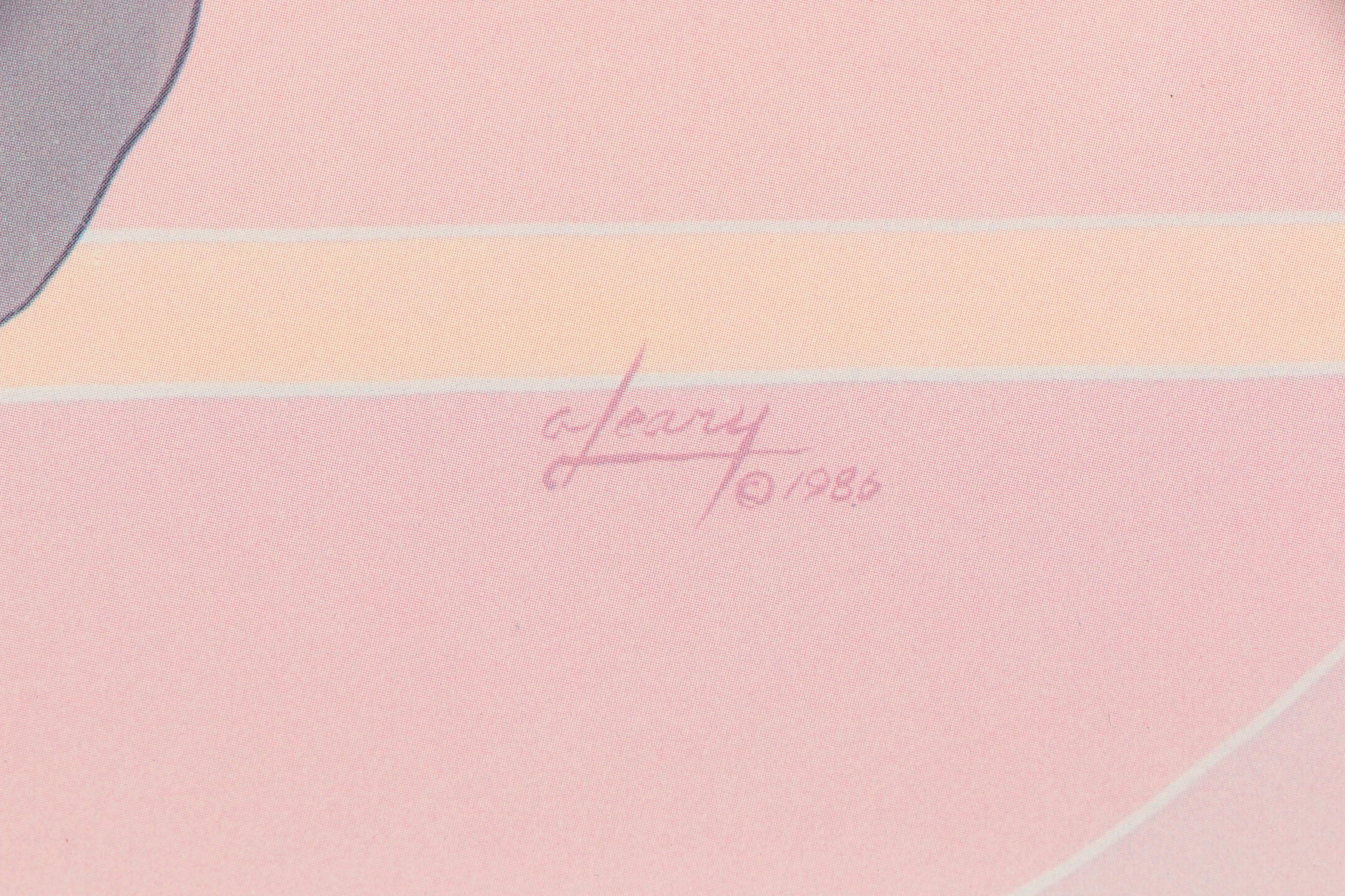 1986 Offset Lithograph After Diane O'Leary of Woman Sitting in Sunlight