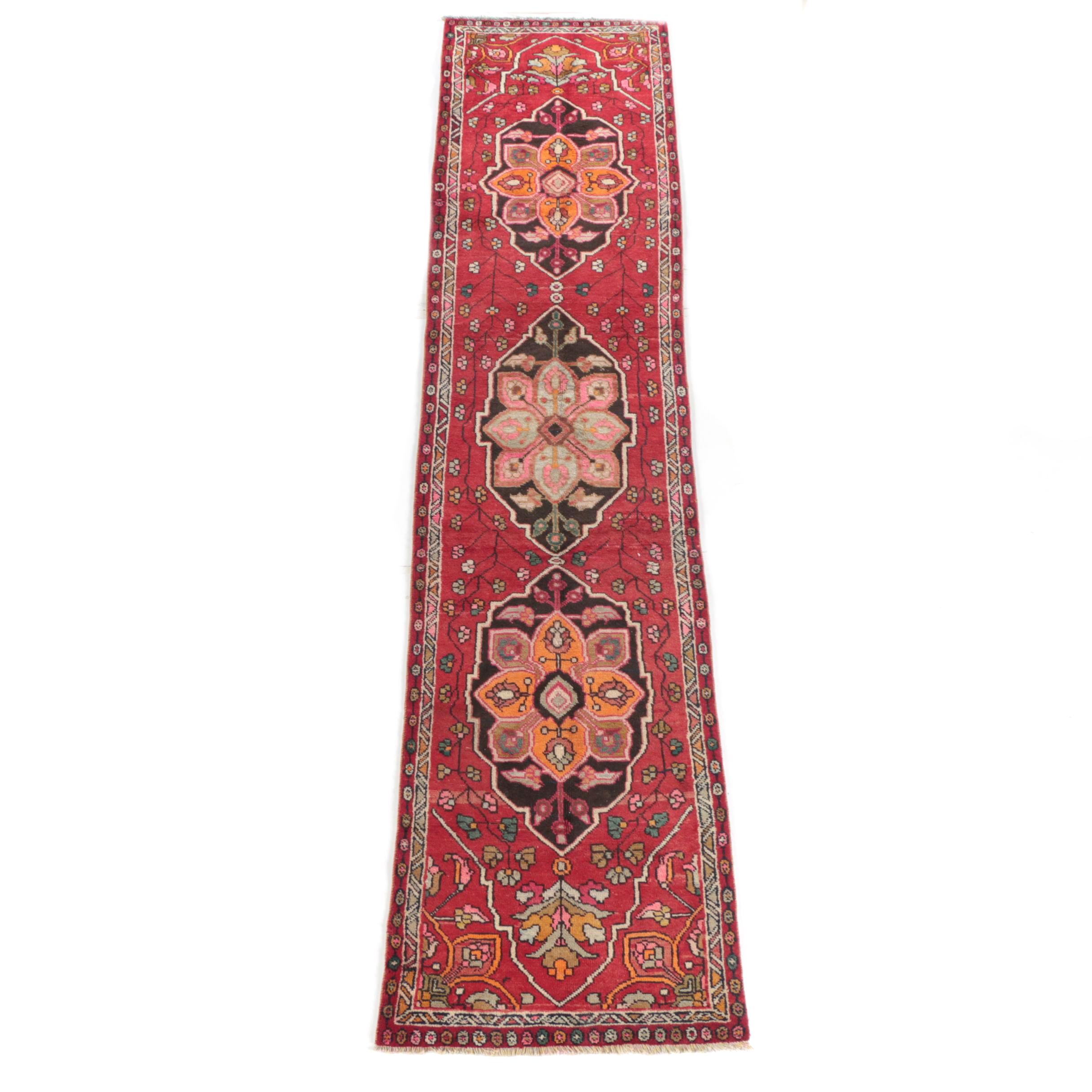 Hand-Knotted Persian Wool Carpet Runner