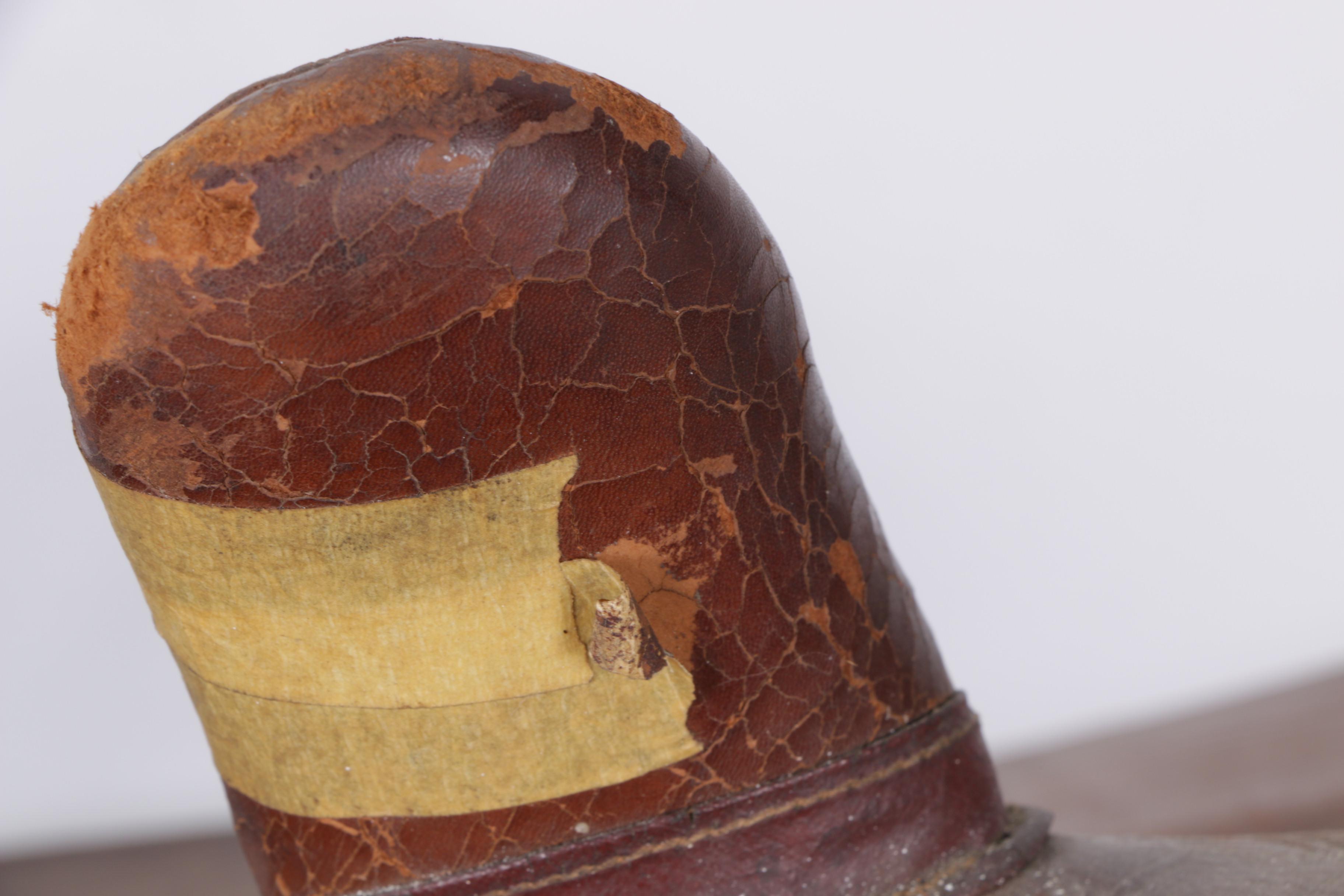 Vintage Brown Leather Side Saddle