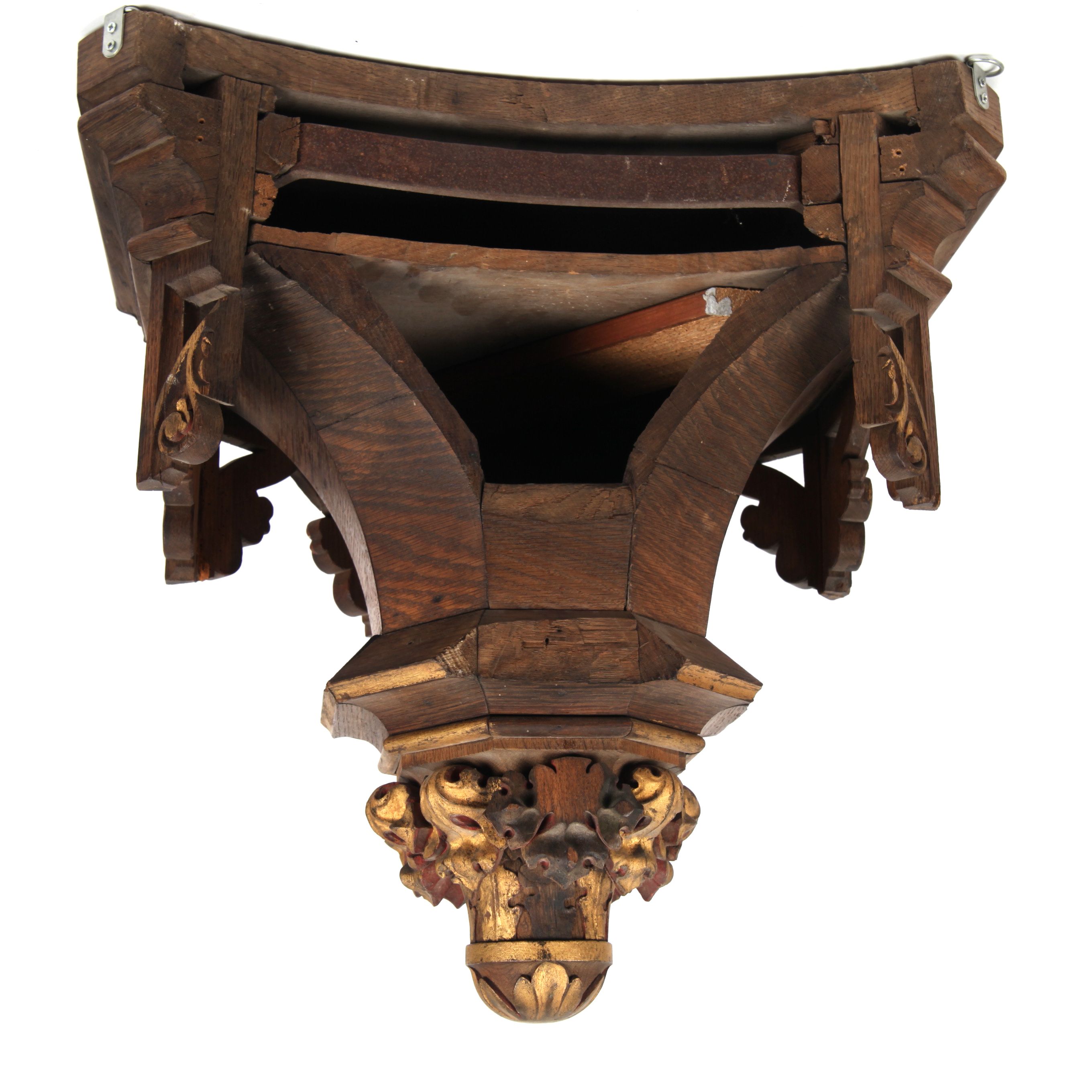 Gilt Accented Oak Architectural Molding