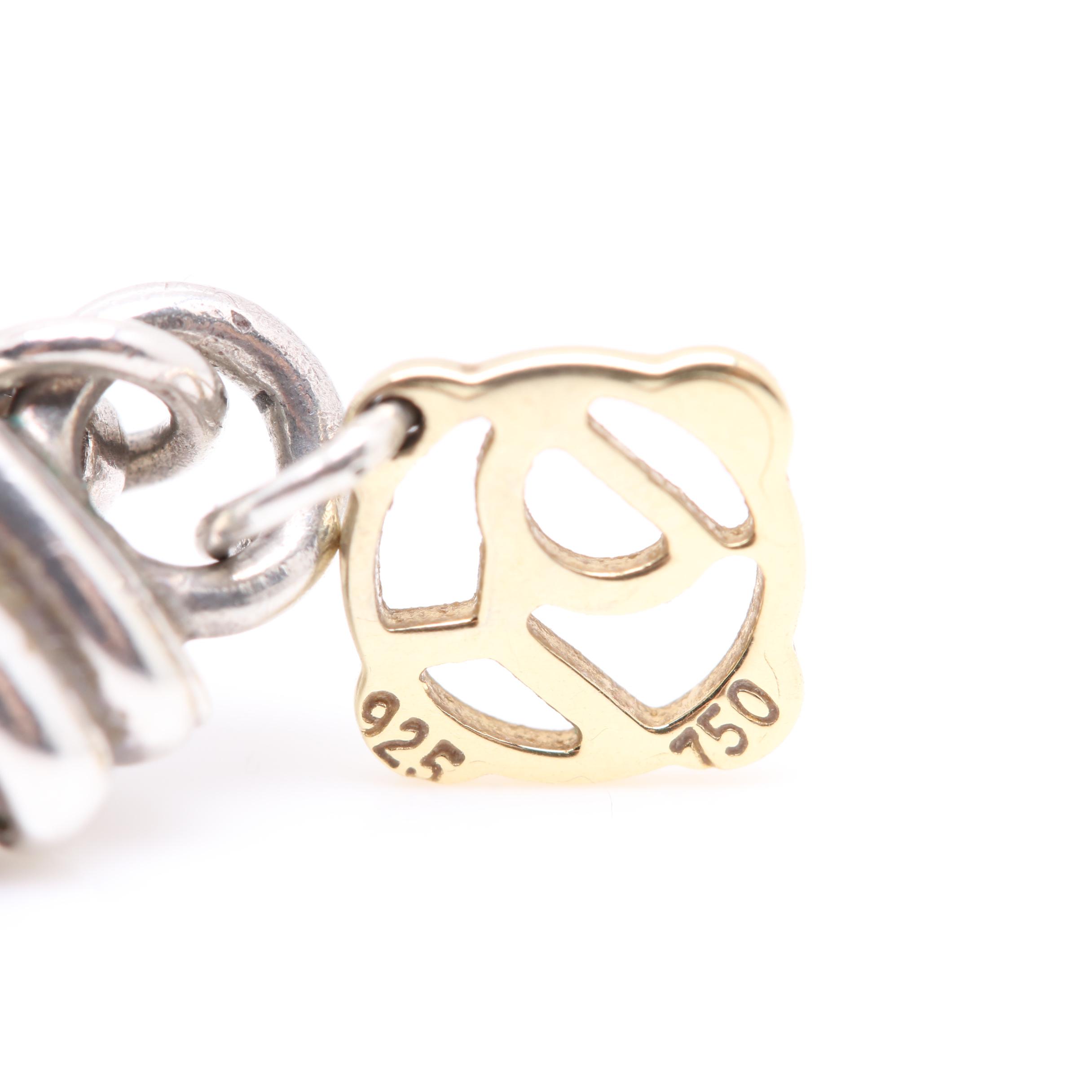 David Yurman Sterling Silver and 18K Yellow Gold Necklace