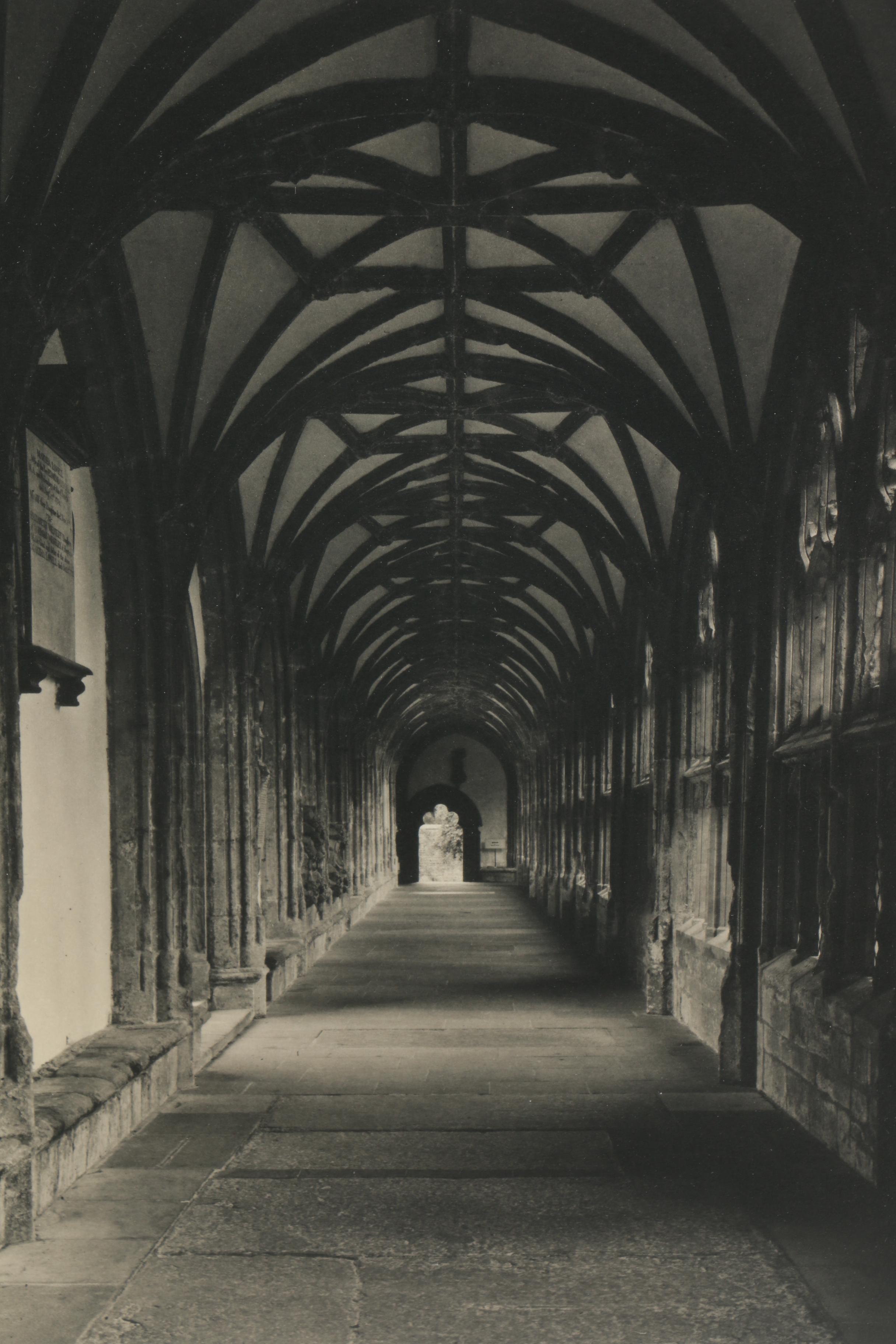 James A. Strain Lithograph "Wells Cloister to Dean's Walk"